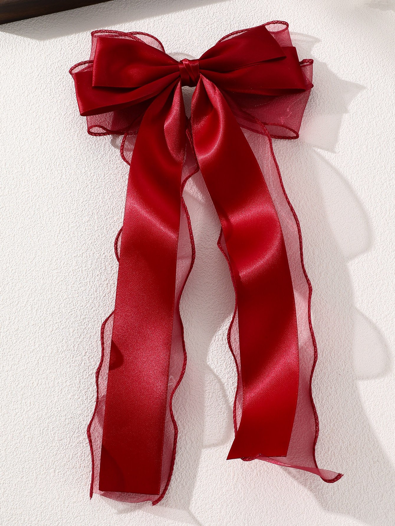 Red Bow Hair Clip