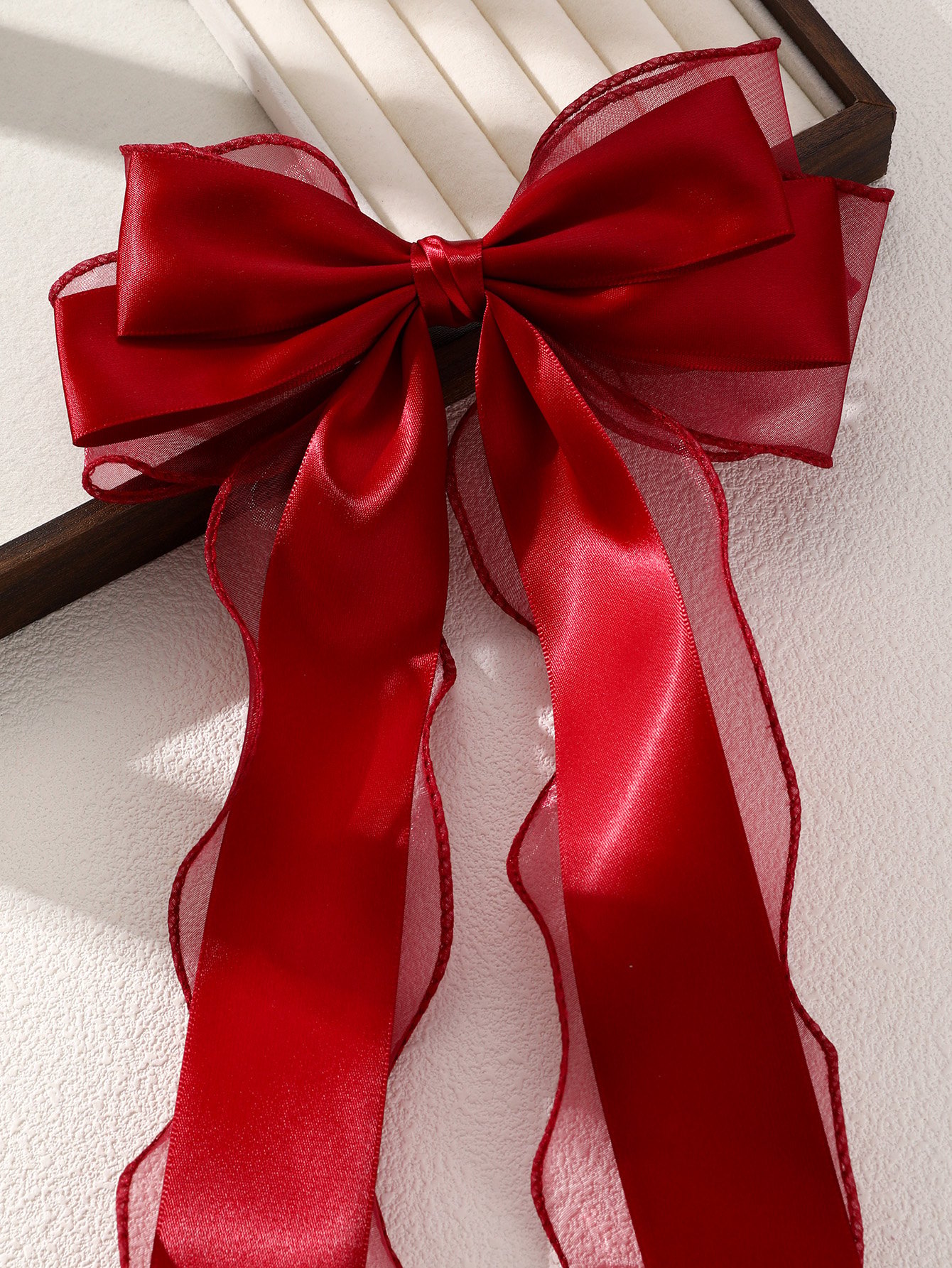 Red Bow Hair Clip