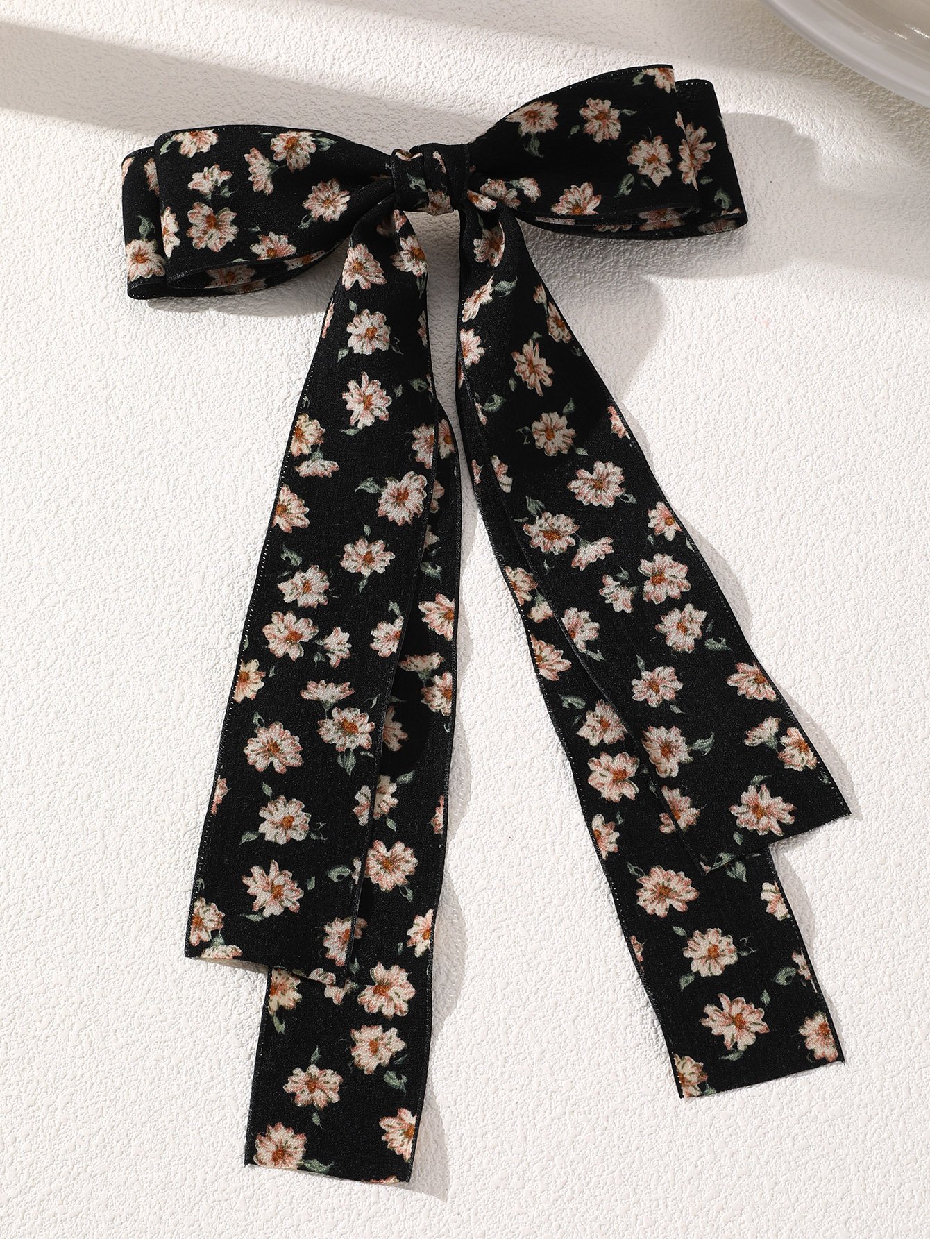 Floral Bow Hair Clip