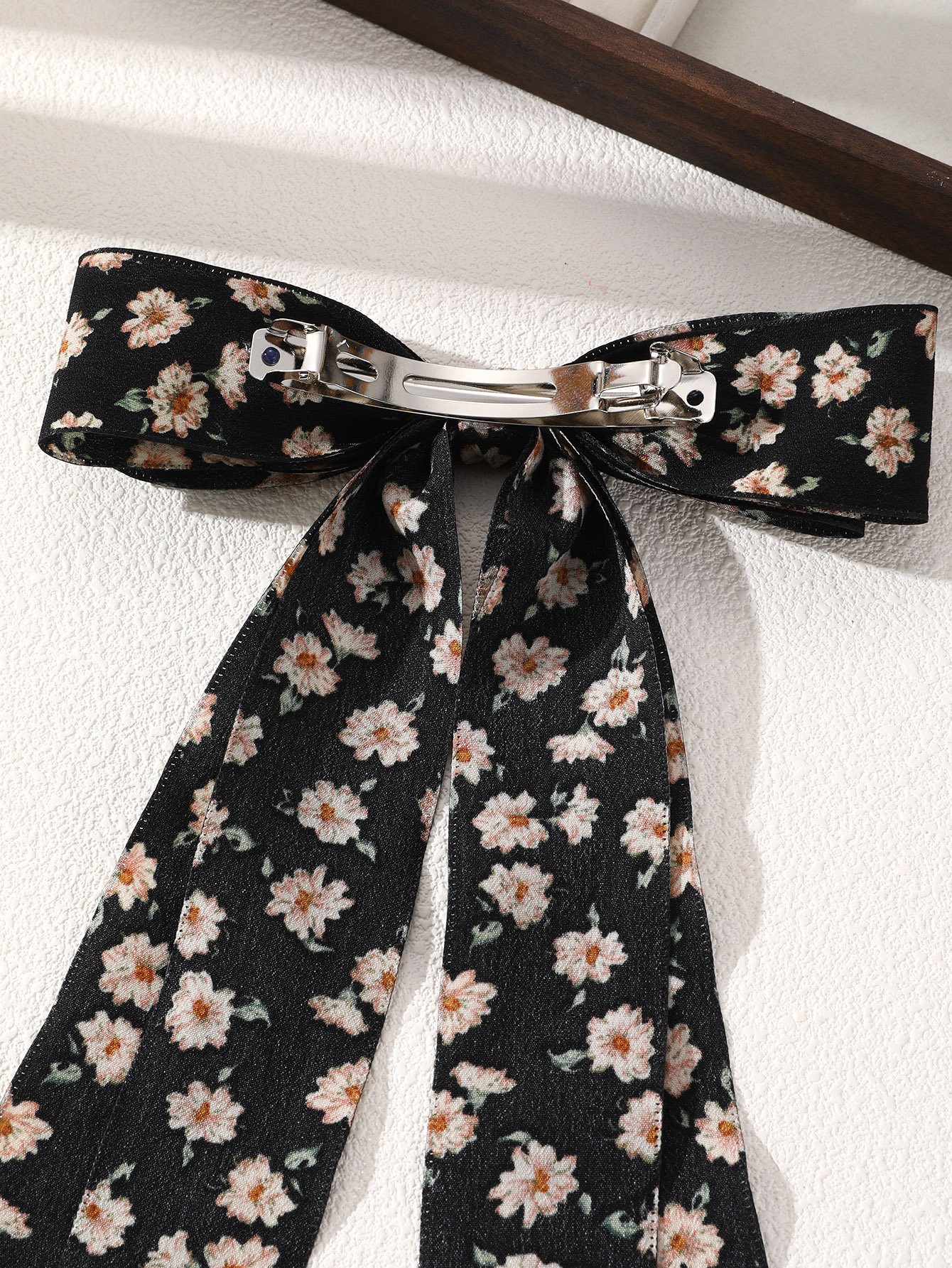 Floral Bow Hair Clip