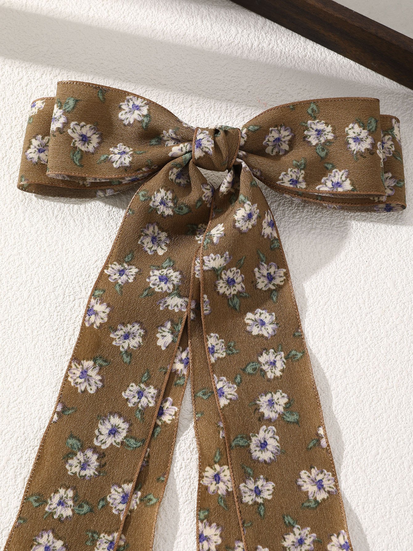 Floral Ribbon Hair Bow Clip