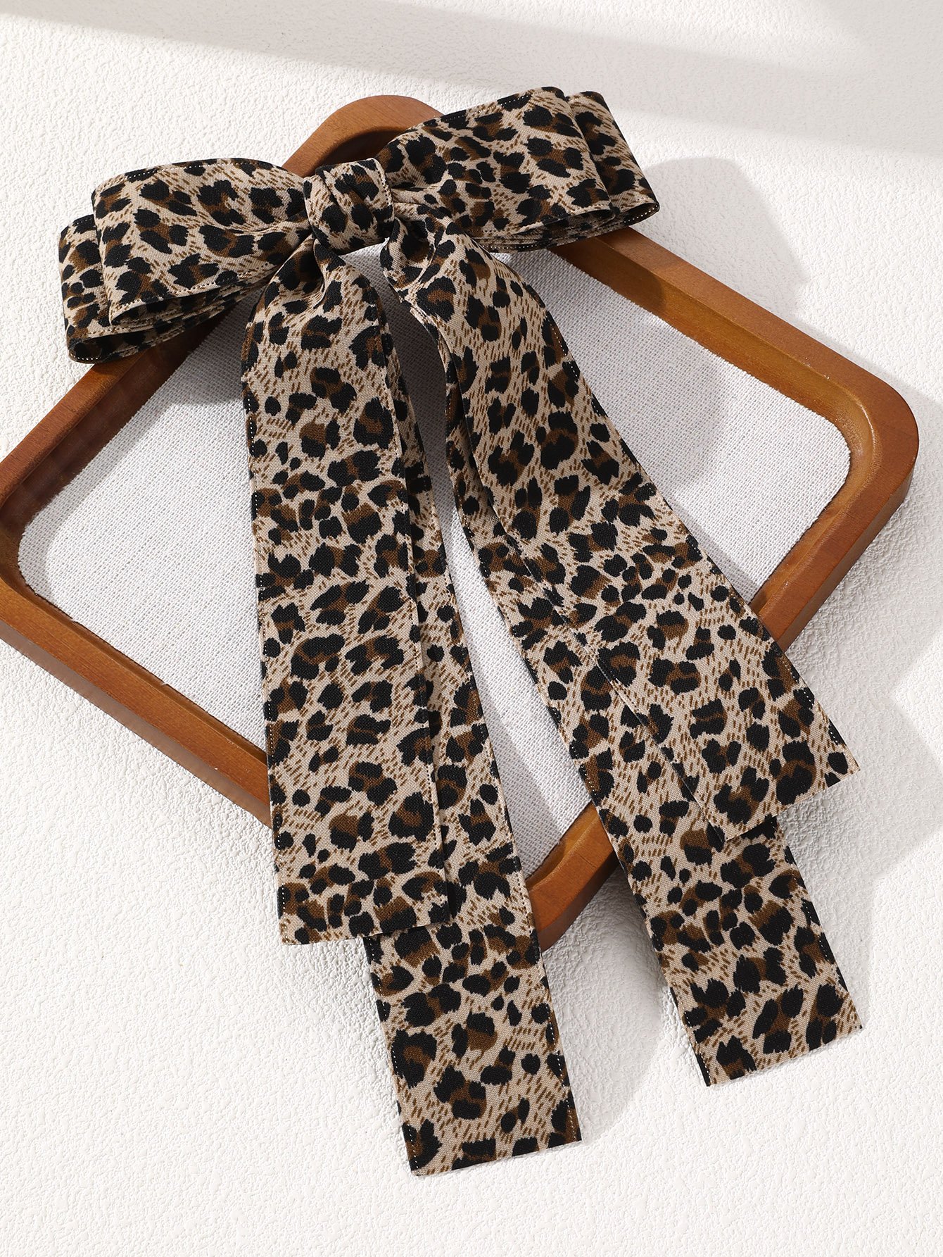 Leopard Print Bow Hair Clip