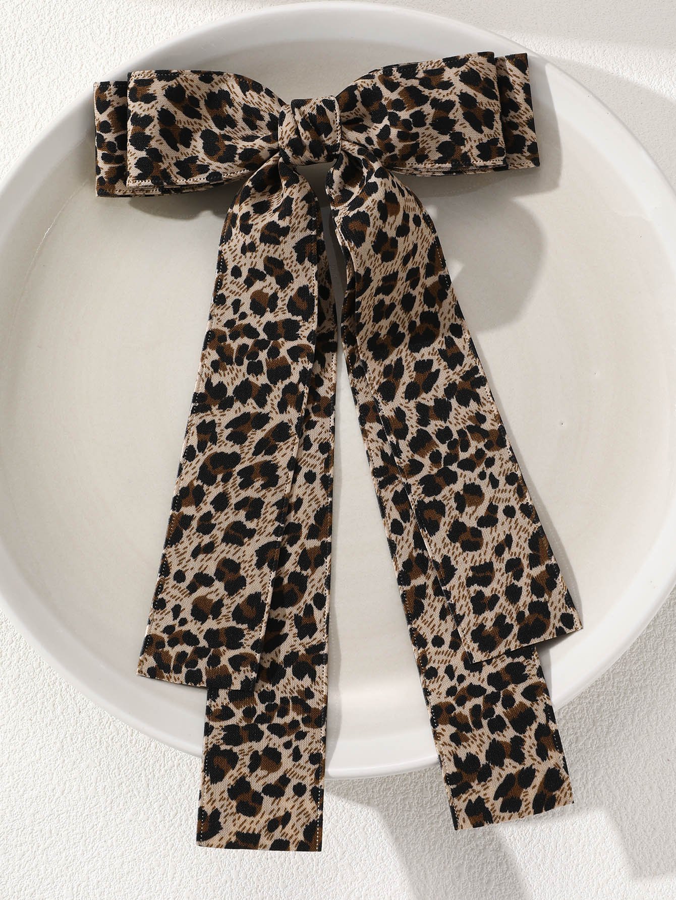 Leopard Print Bow Hair Clip
