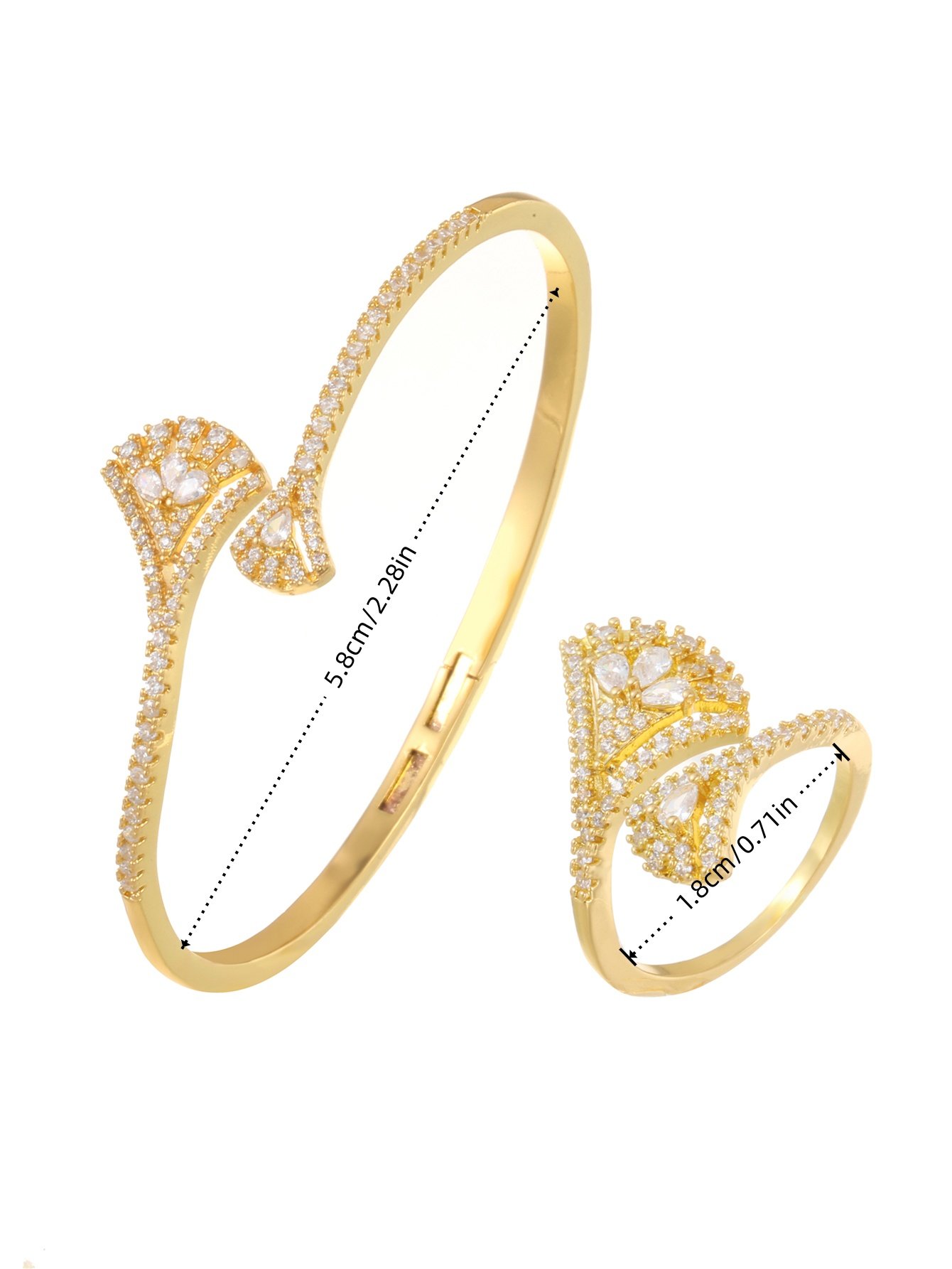 Gold Texture Cuff Bracelet