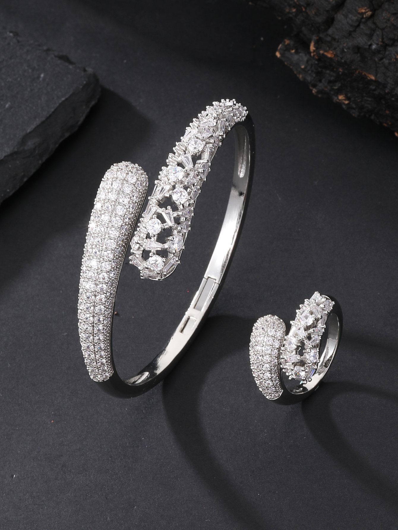 Silver Solid Cuff Bracelet