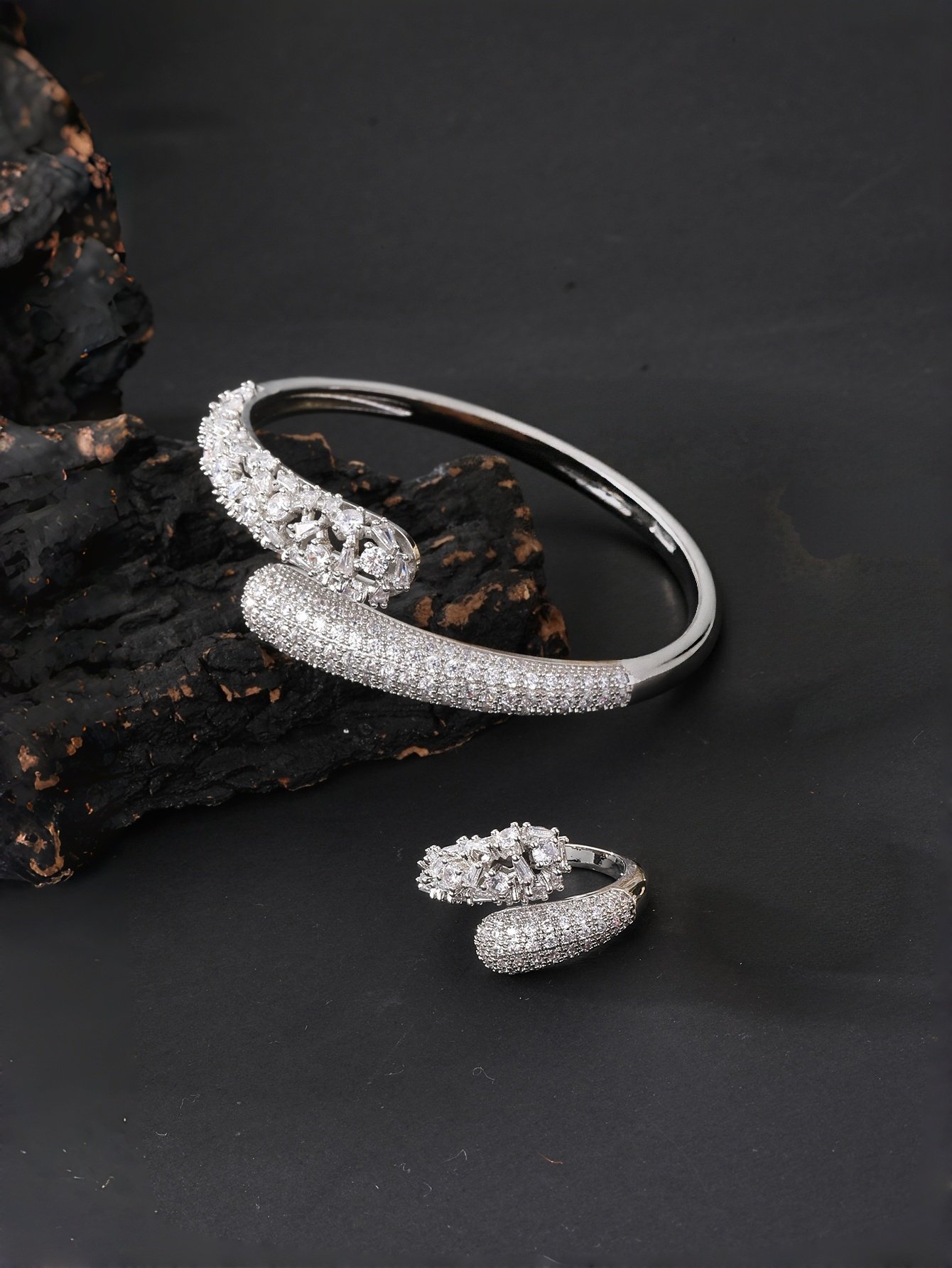 Silver Solid Cuff Bracelet