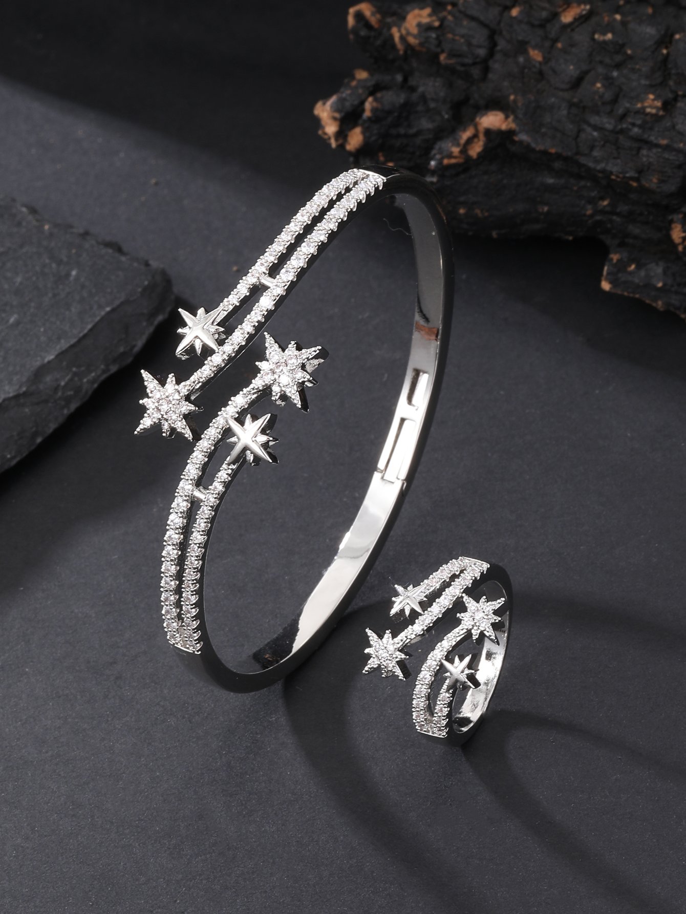 Silver Solid Cuff Bracelet