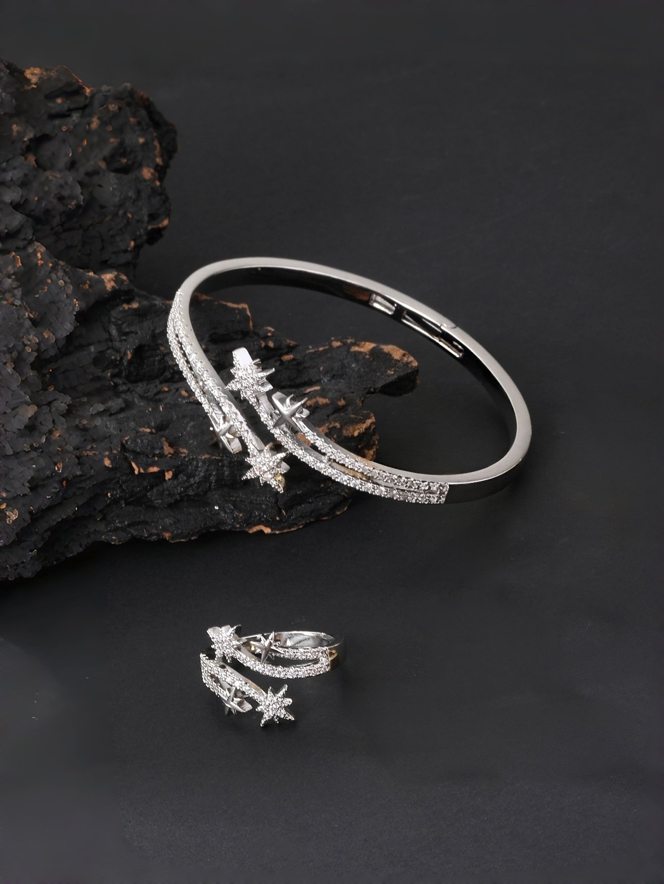 Silver Solid Cuff Bracelet