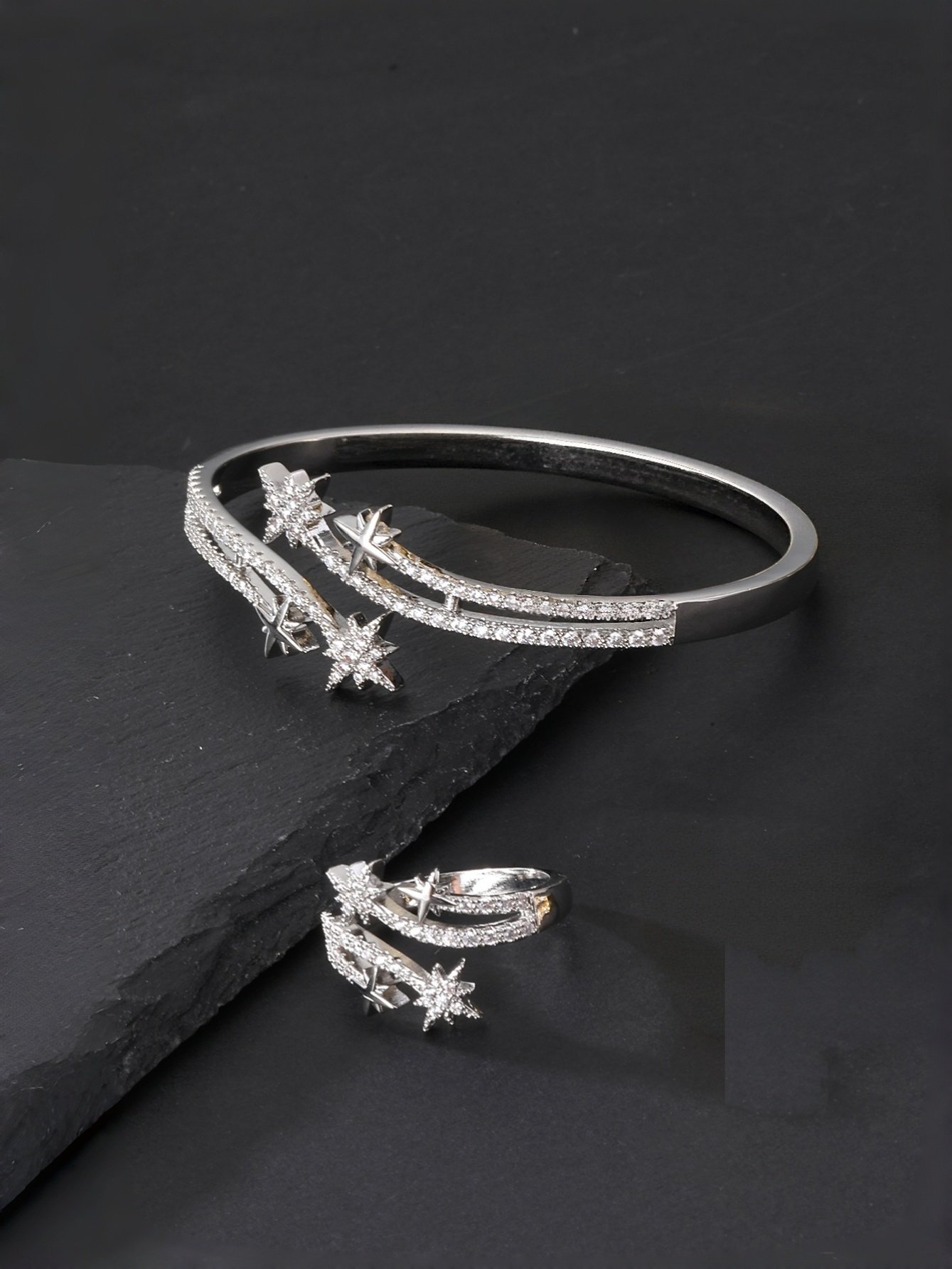 Silver Solid Cuff Bracelet