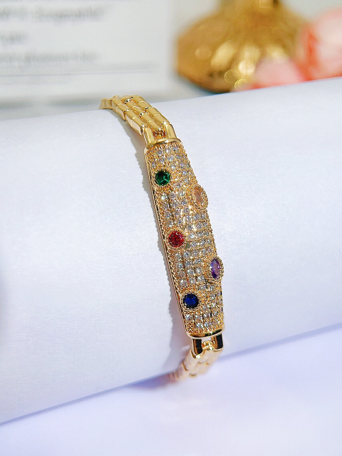 Gold Plated Zirconia Casual Bracelet
