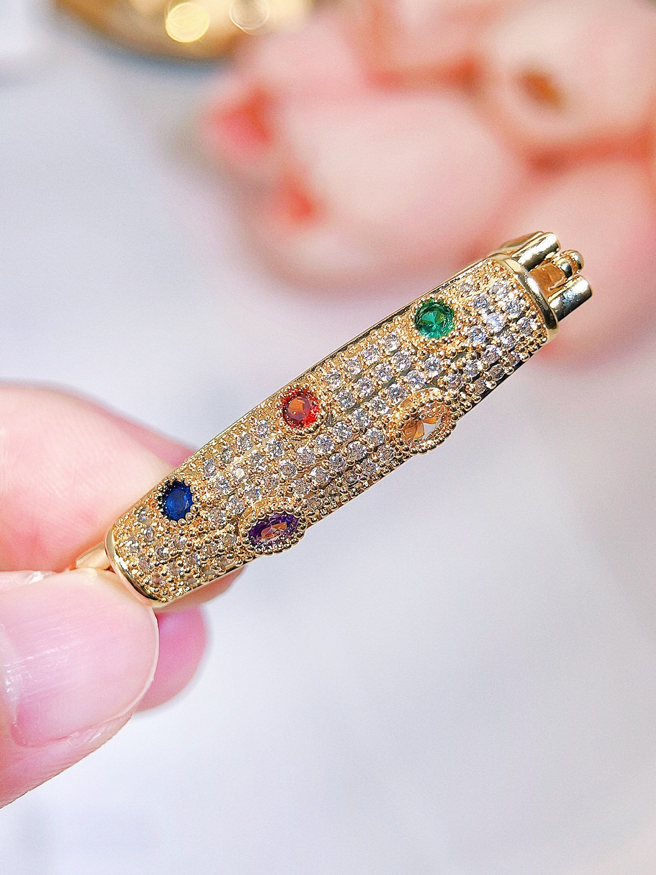 Gold Plated Zirconia Casual Bracelet