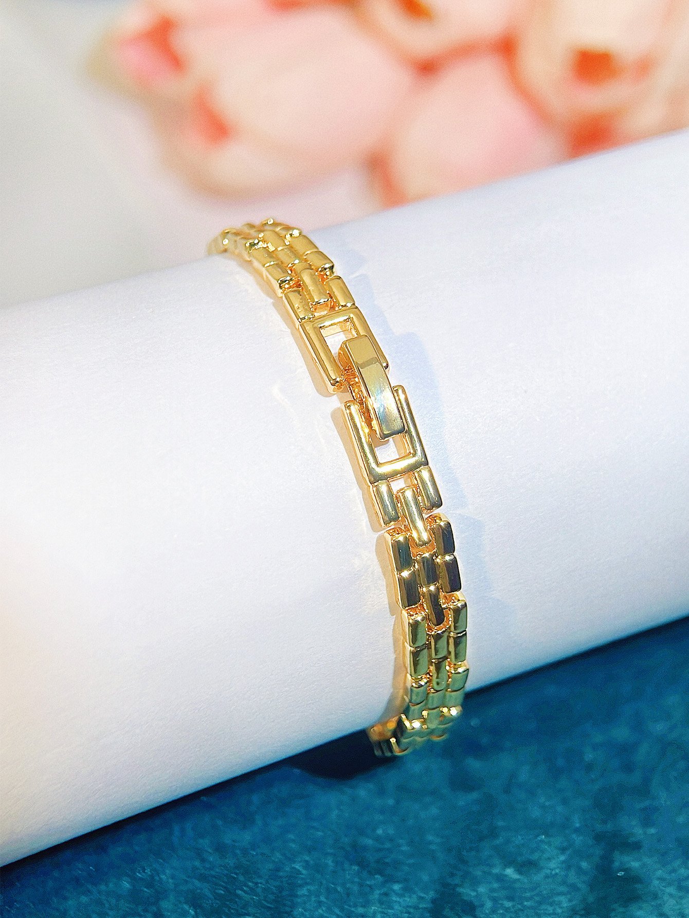 Gold Plated Zirconia Casual Bracelet