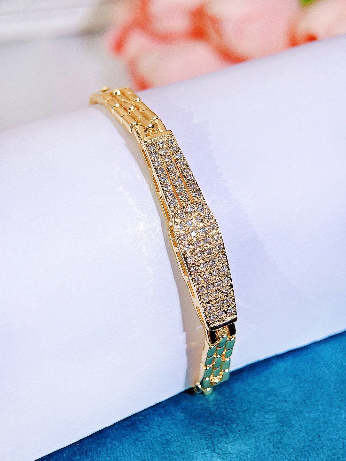 Gold-Plated Zirconia Bracelet