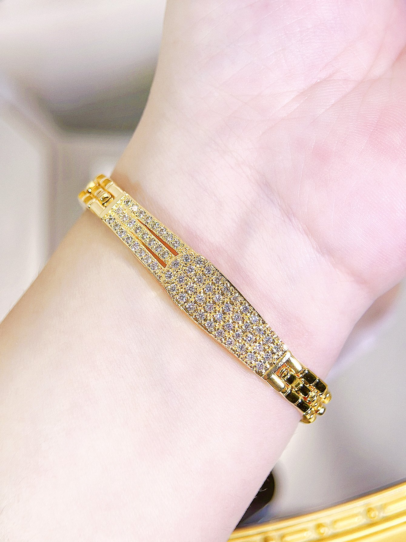 Gold-Plated Zirconia Bracelet