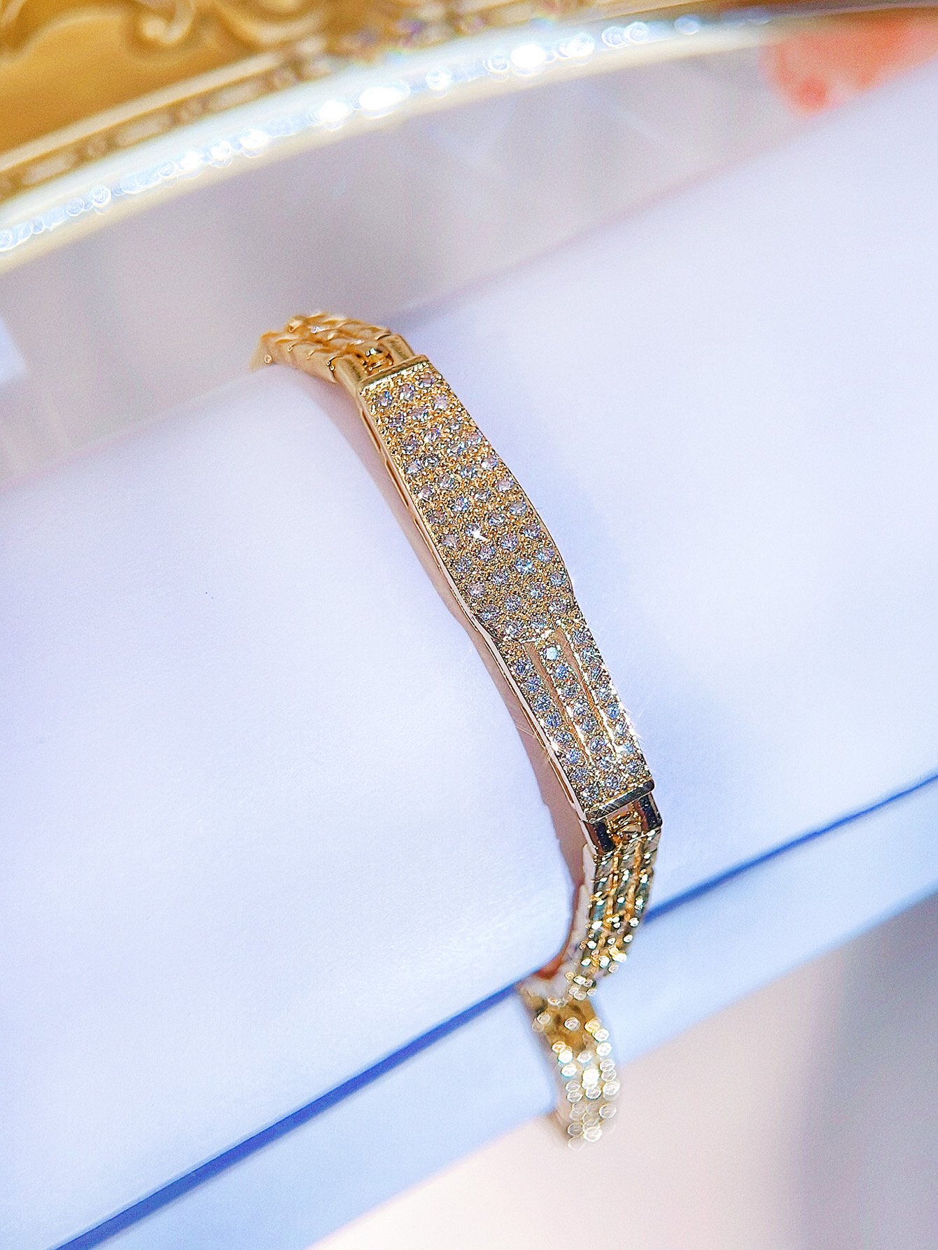 Gold-Plated Zirconia Bracelet