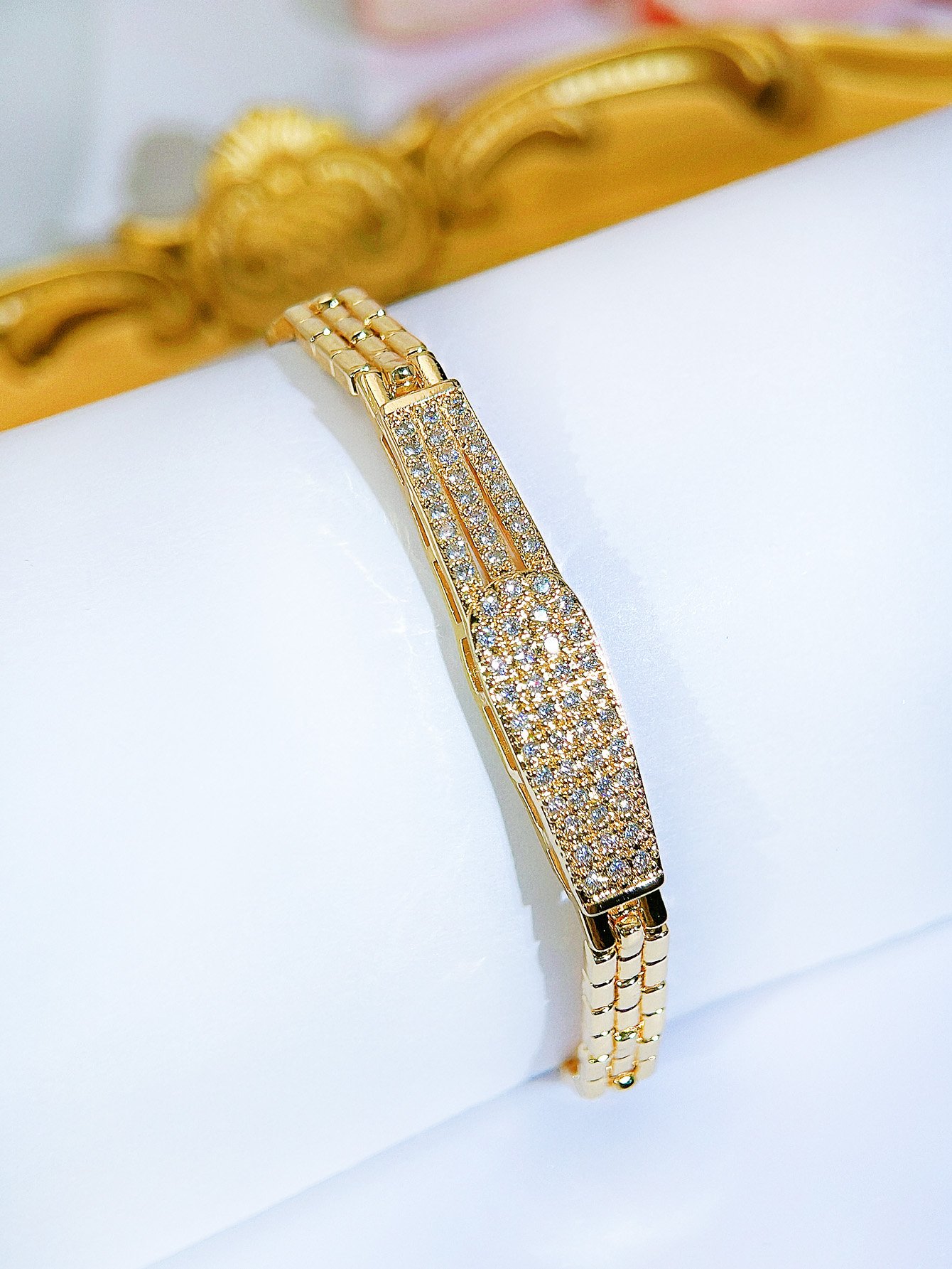Gold-Plated Zirconia Bracelet