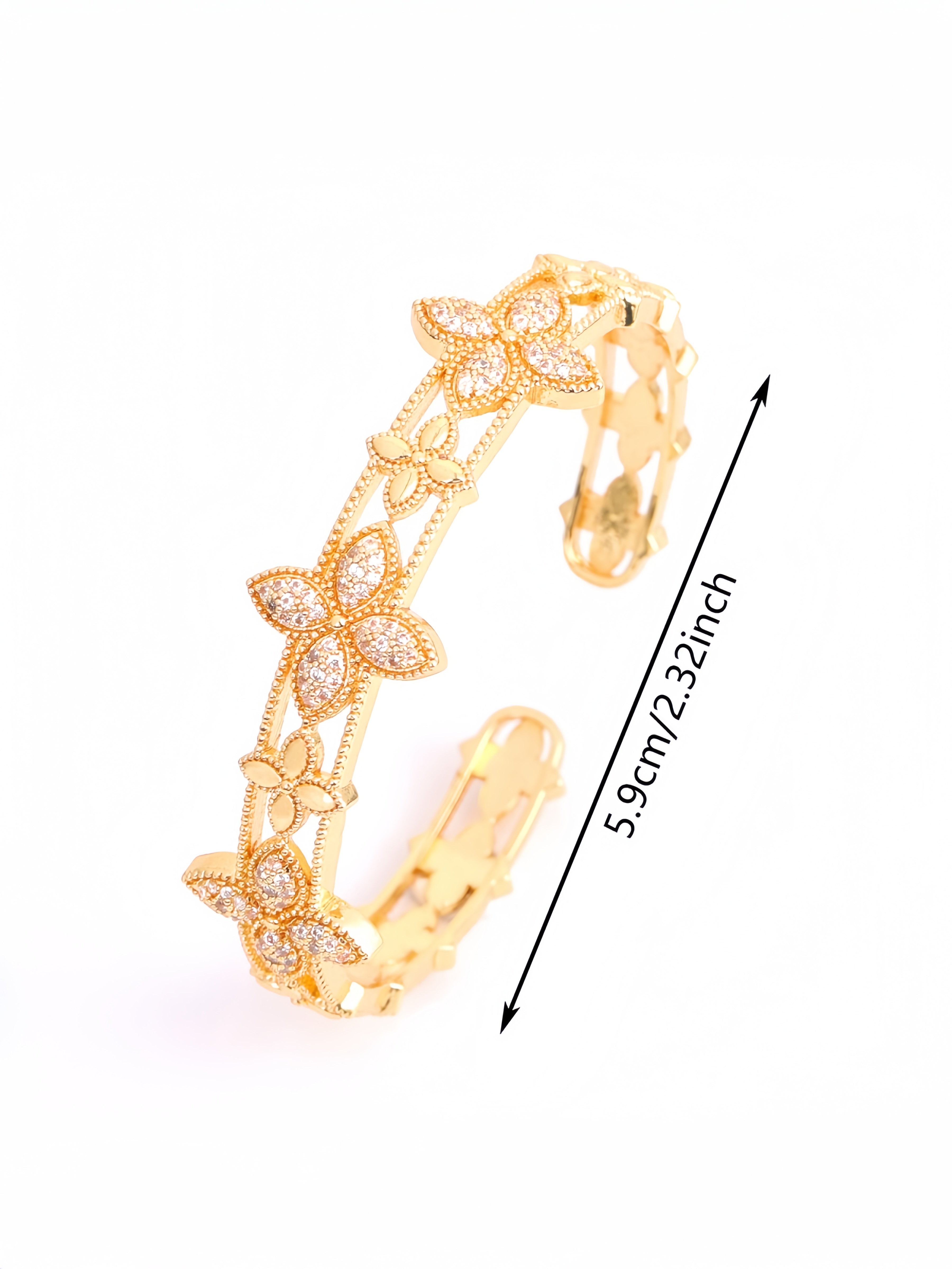 Gold Texture Cuff Bracelet