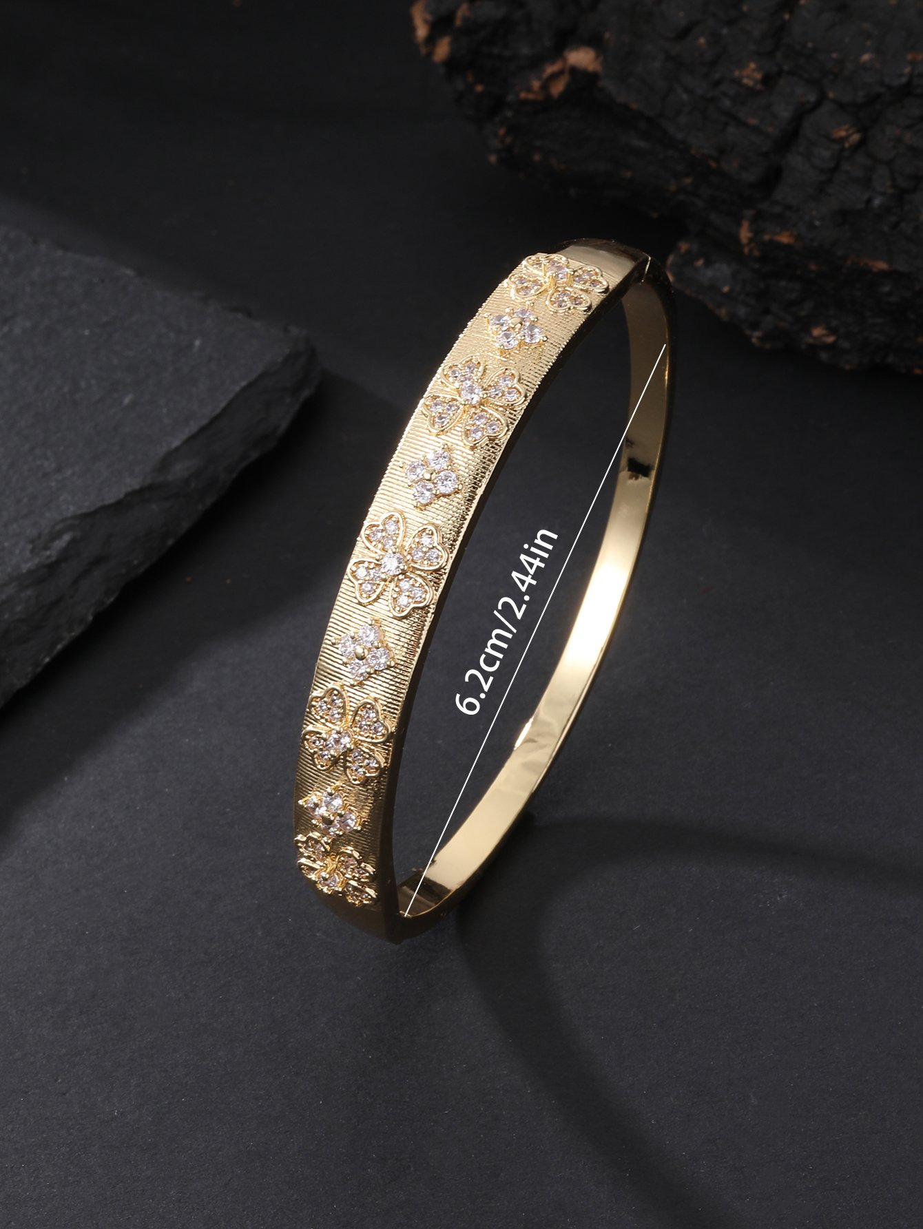 Gold Self Design Bangle-Style Bracelet