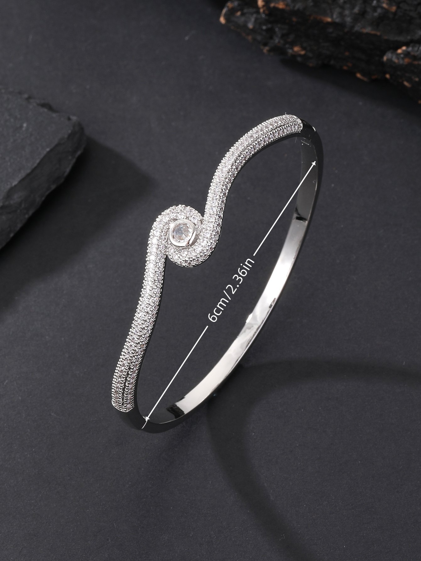 Silver Solid Bangle-Style Bracelet