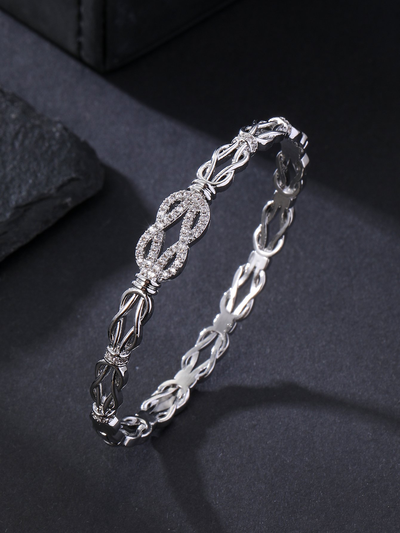 Silver Texture Bangle