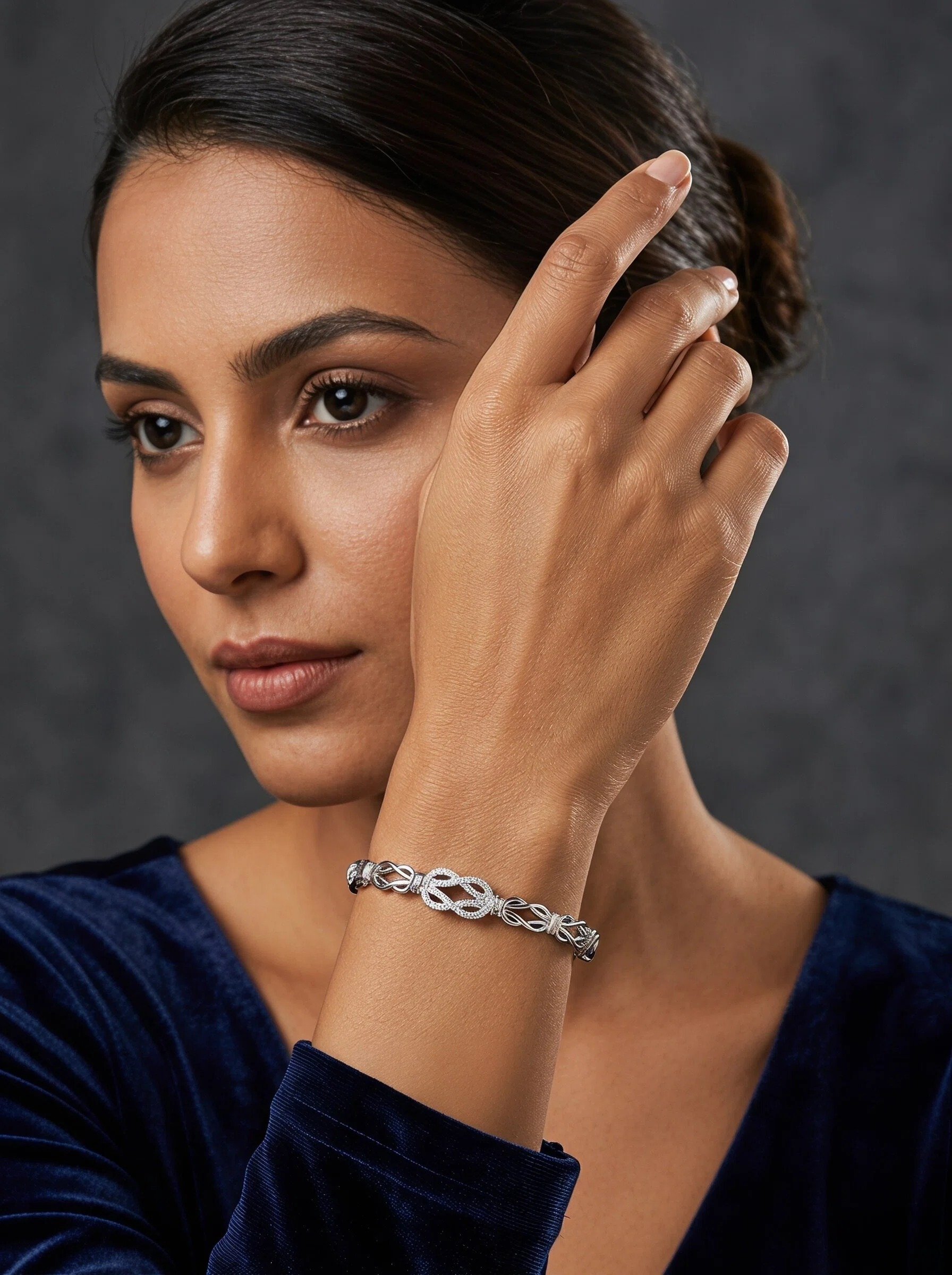 Silver Texture Bangle