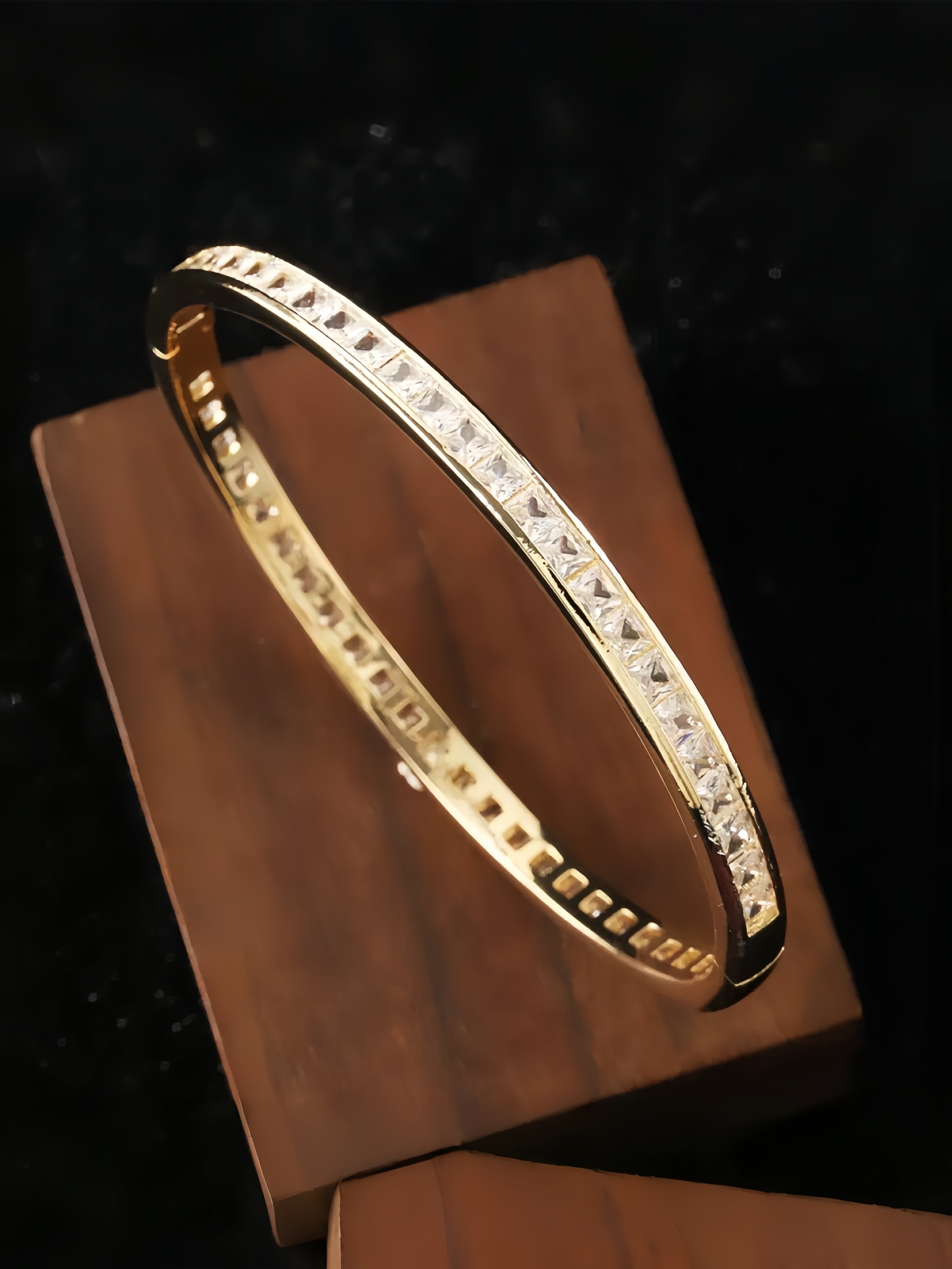 Gold Solid Bangle-Style Bracelet
