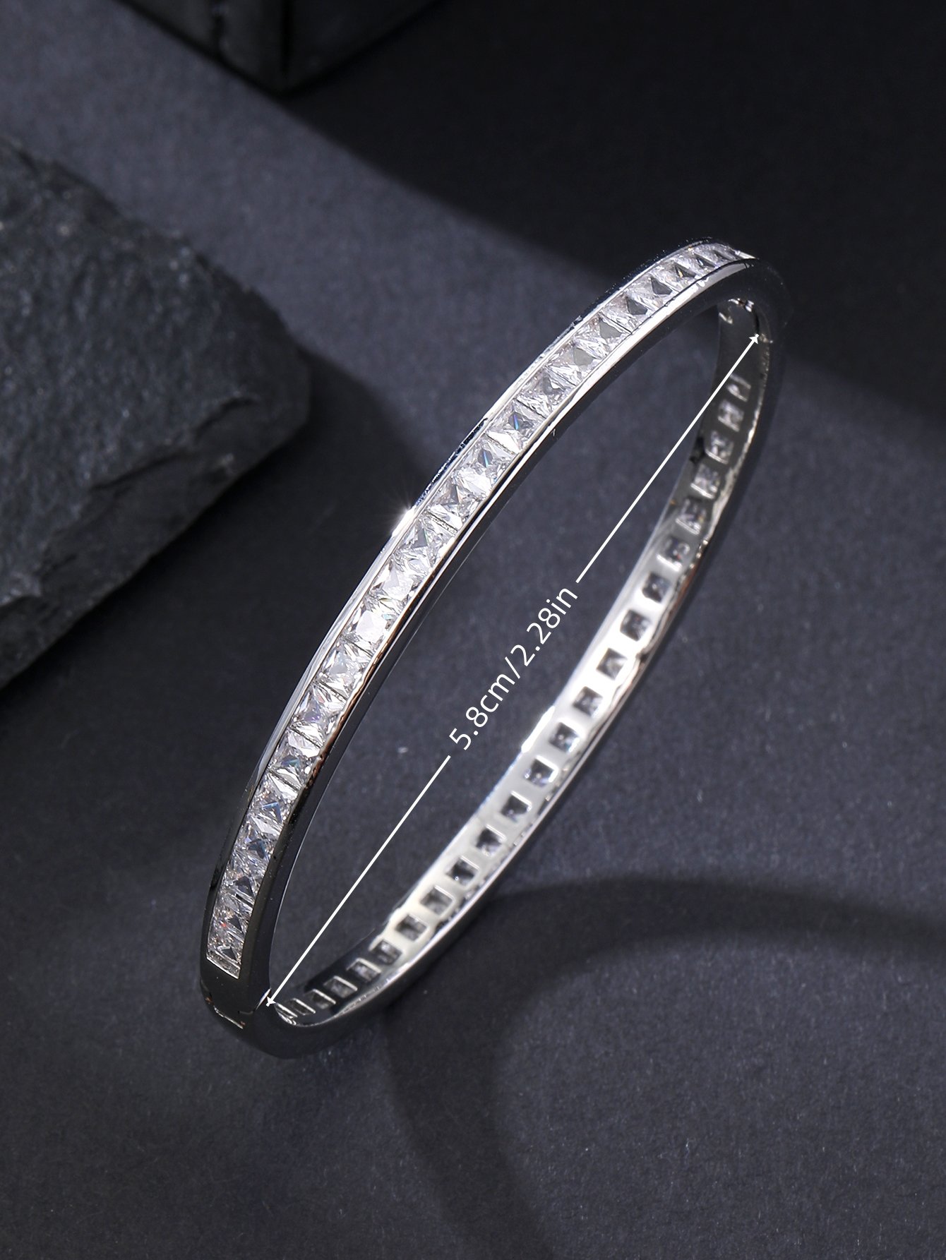Silver Solid Bangle-Style Bracelet