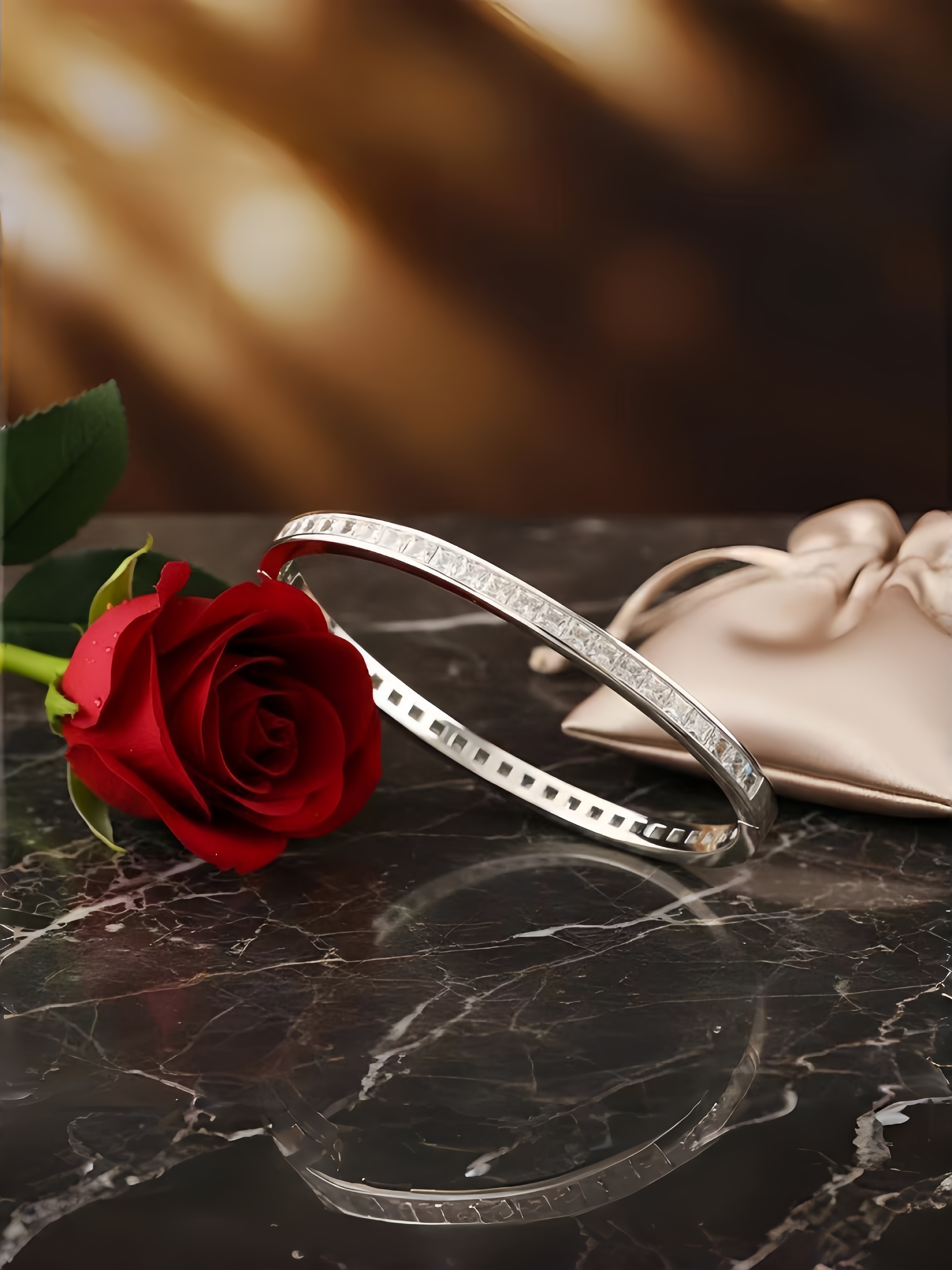 Silver Solid Bangle-Style Bracelet