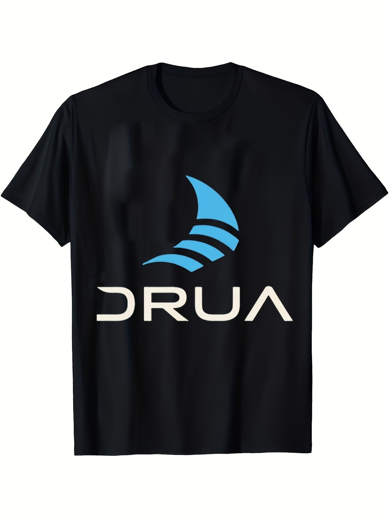 Black Graphic Round Neck Regular T-Shirt