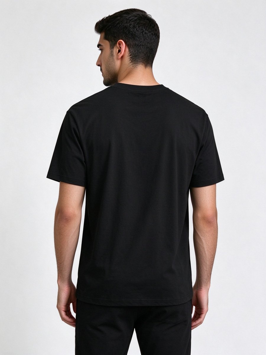 Men Black Graphic T-Shirt