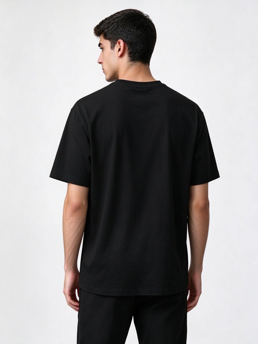 Men Black Graphic T-Shirt