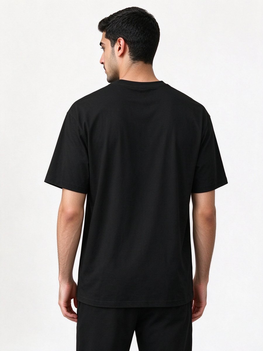 Men Black Graphic T-Shirt