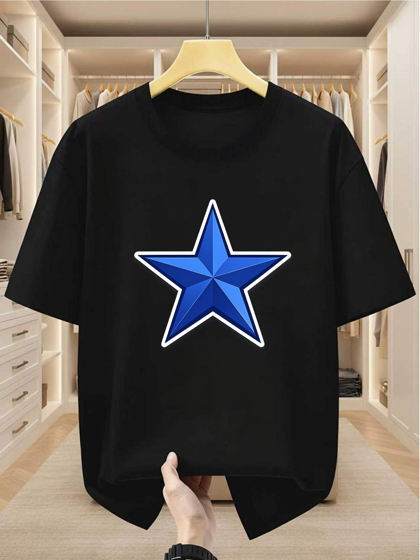 Black Graphic Round Neck Loose Fit T-Shirt