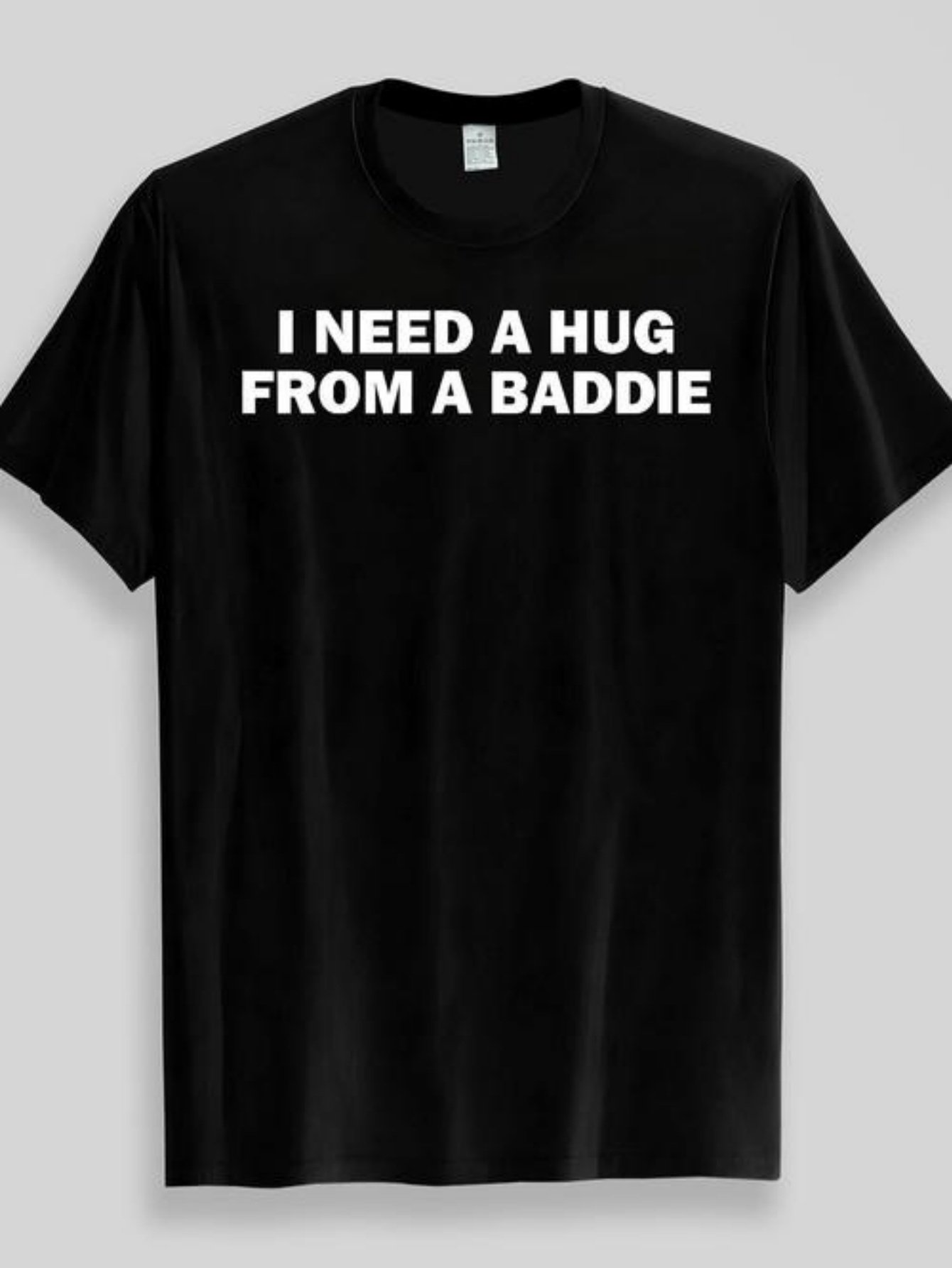 Black Printed Round Neck Regular T-Shirt