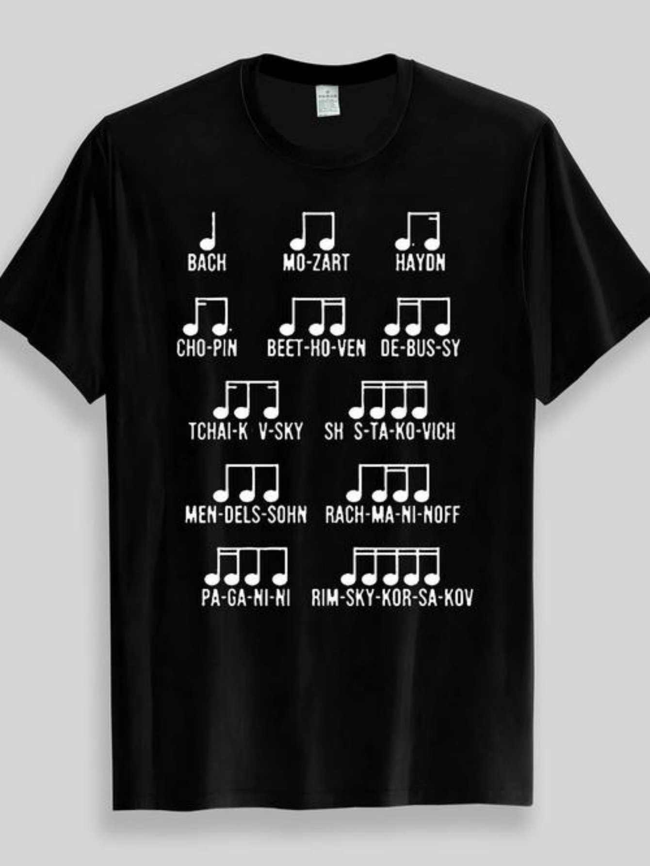 Black Graphic Round Neck Regular T-Shirt