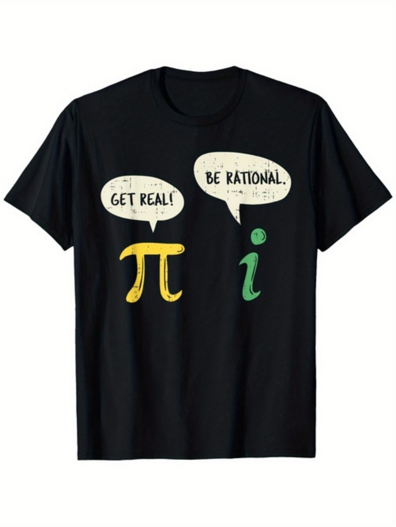 Black Graphic Round Neck Regular T-Shirt
