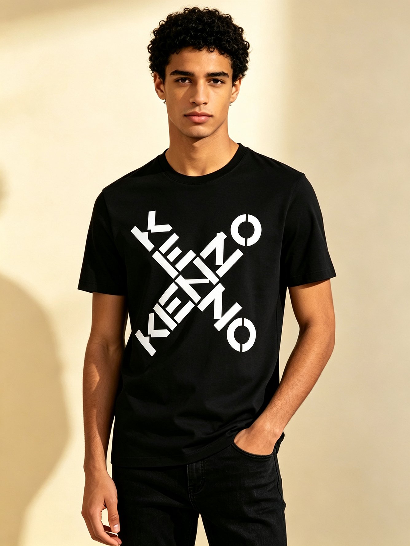 White Solid Round Neck Regular T-Shirt