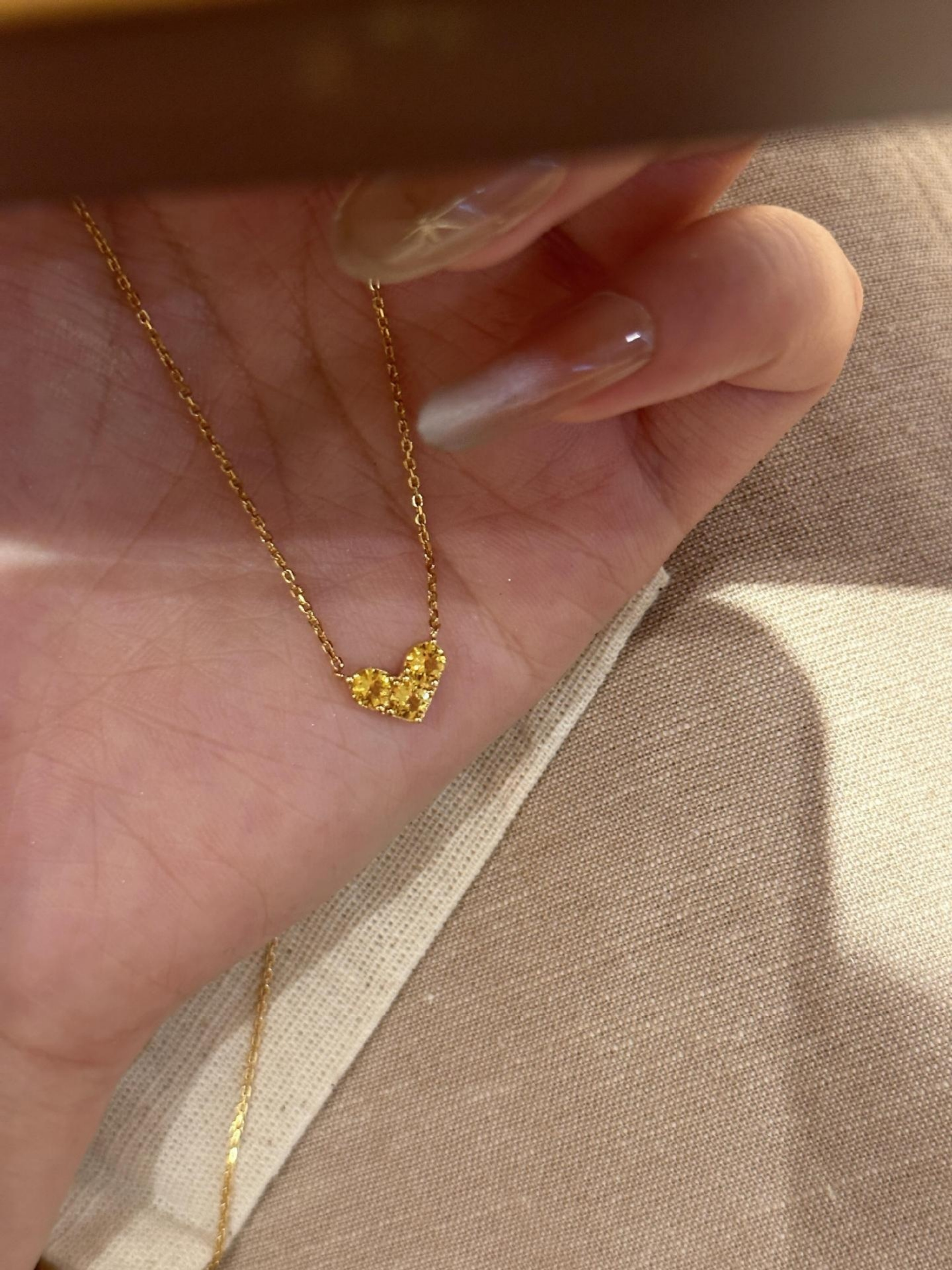 Gold Texture Pendant Necklace