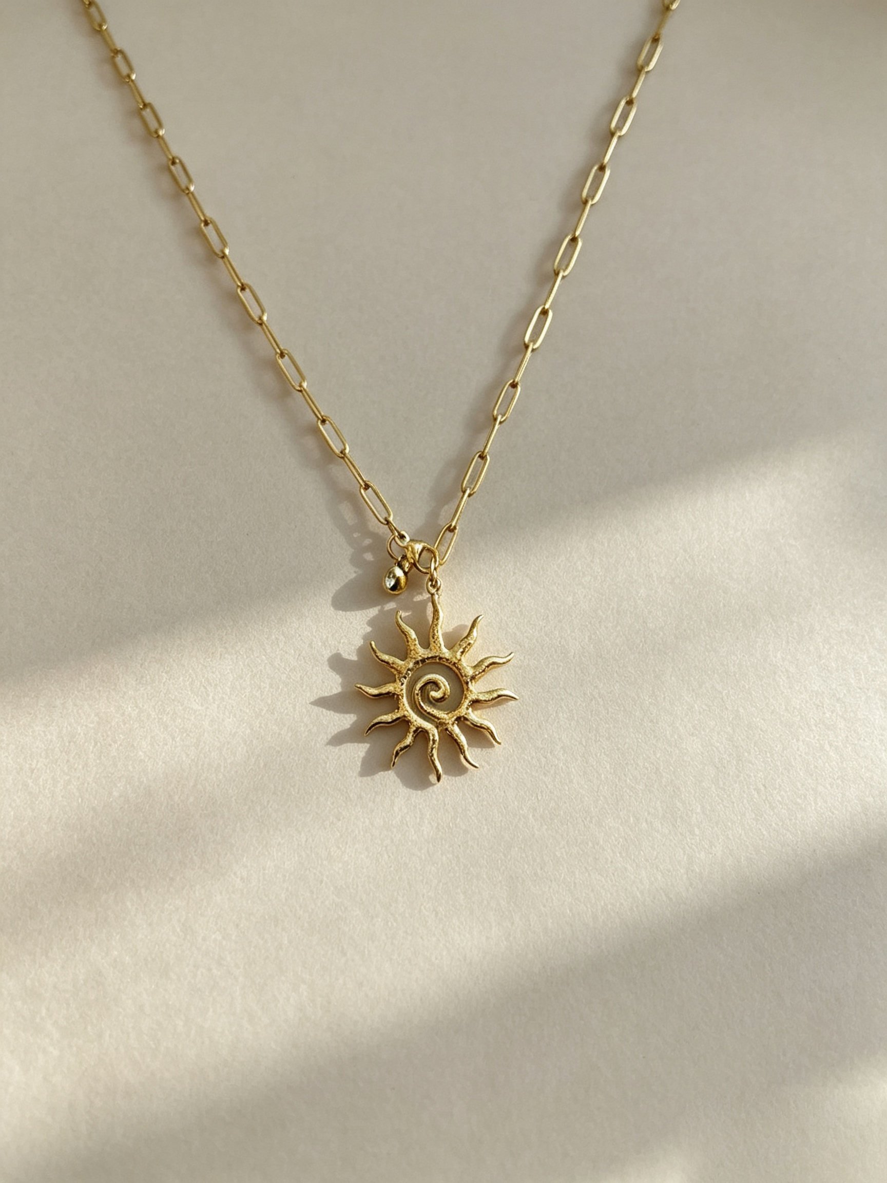 Gold Solid Chain Necklace