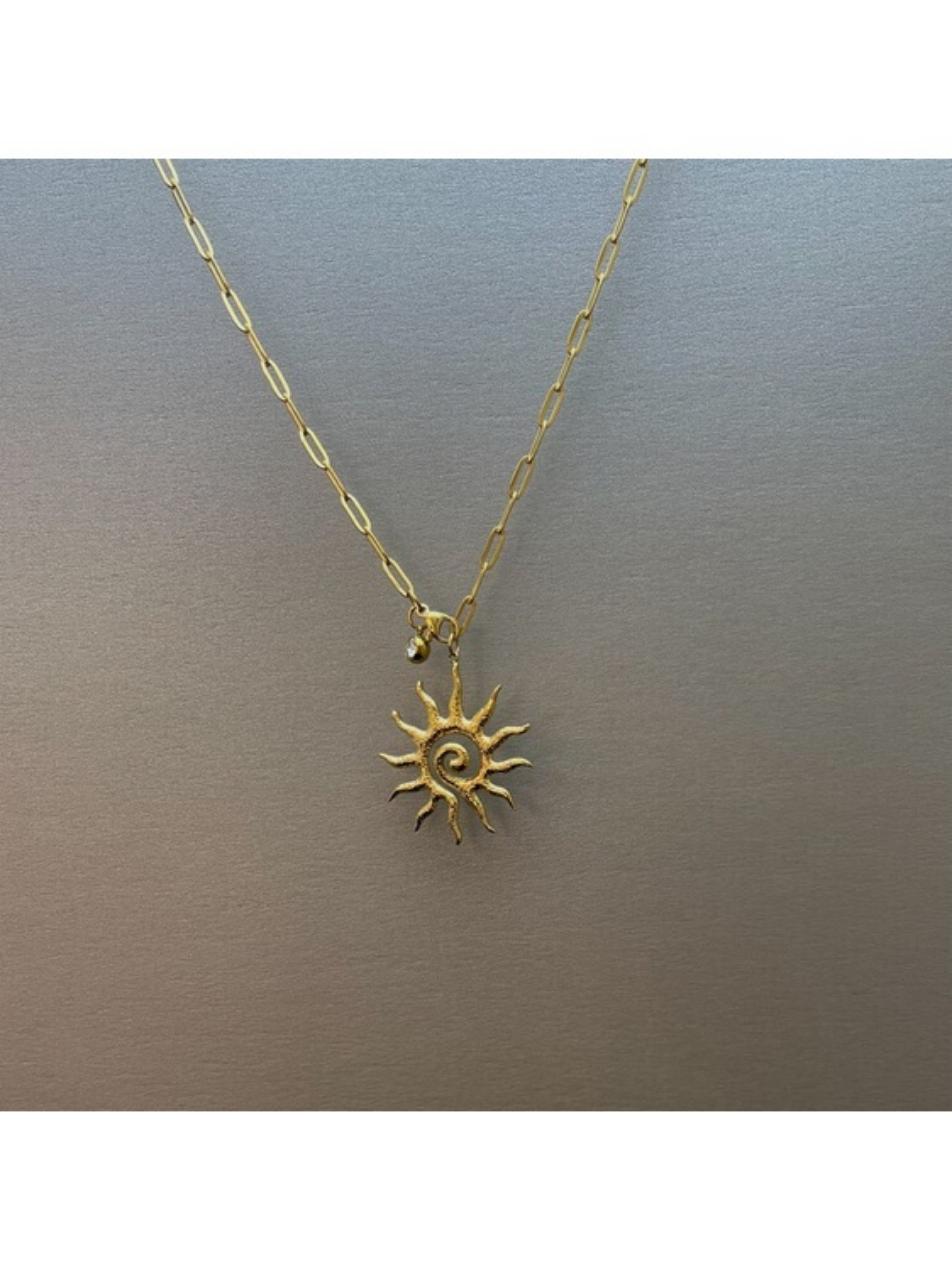 Gold Solid Chain Necklace