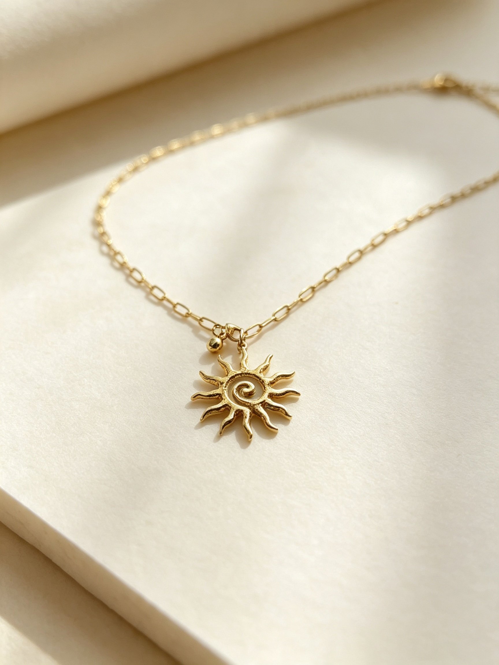 Gold Solid Chain Necklace