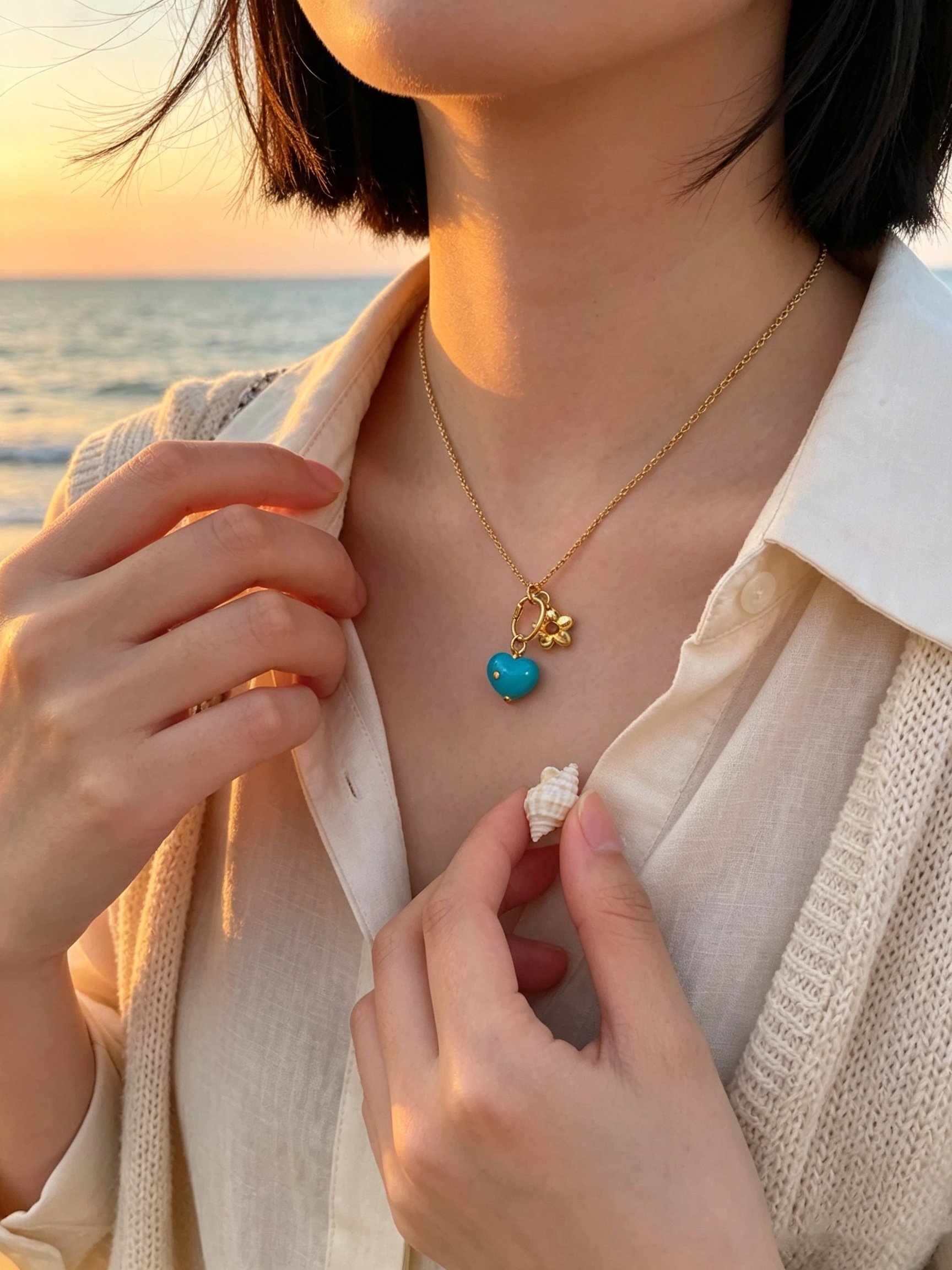 Gold Solid Chain Necklace