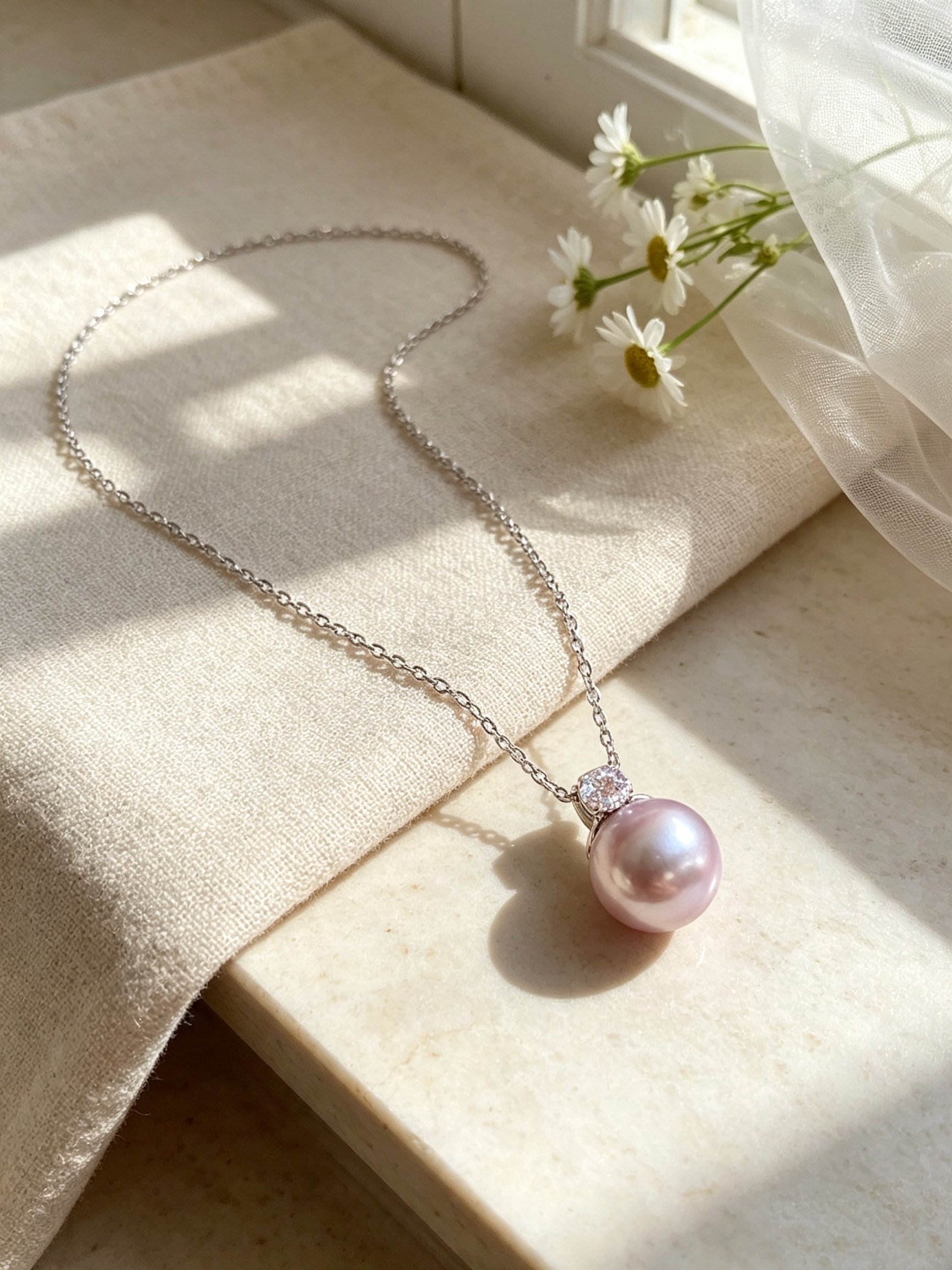 Silver Solid Pendant Necklace