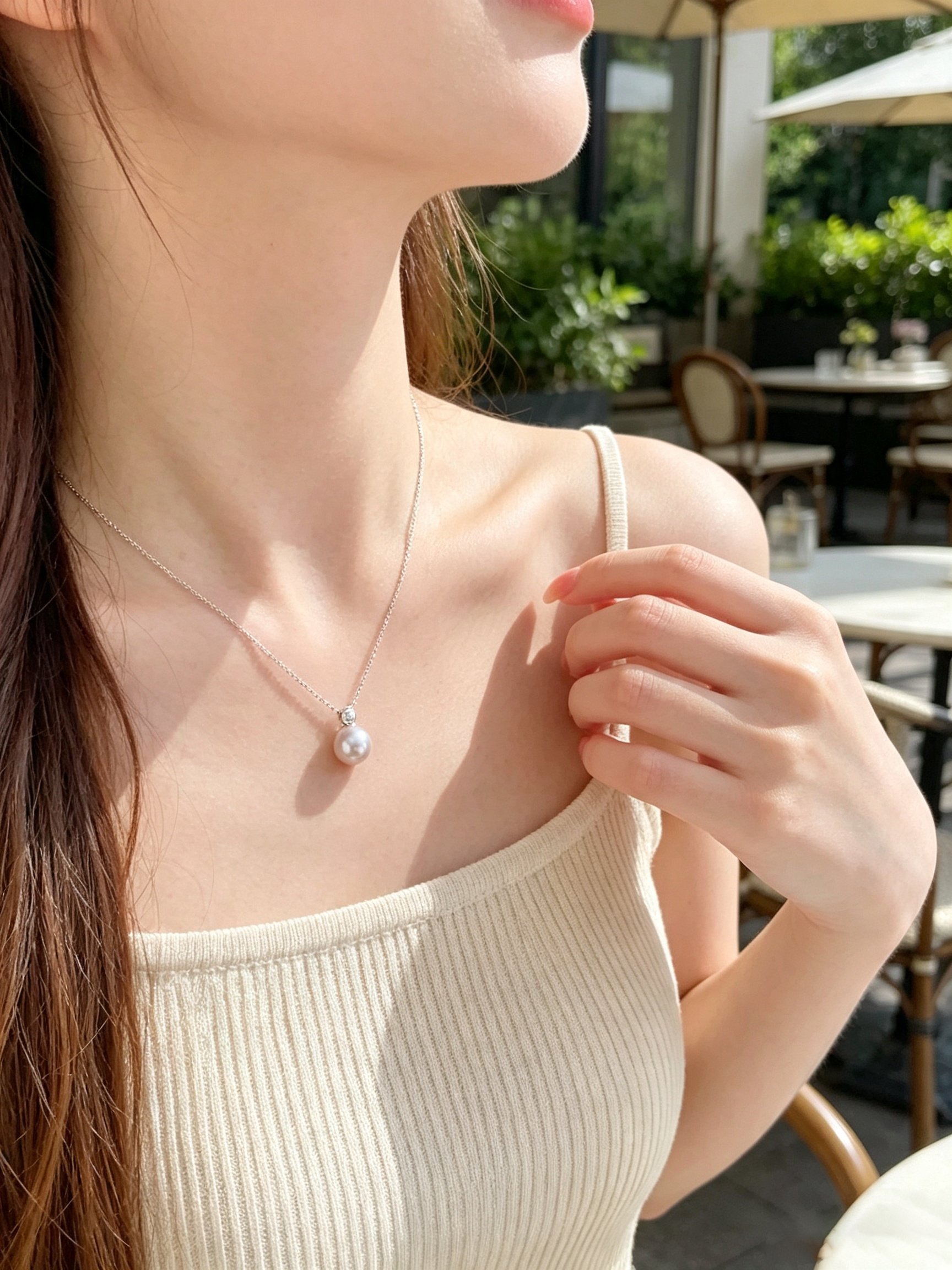 Silver Solid Pendant Necklace