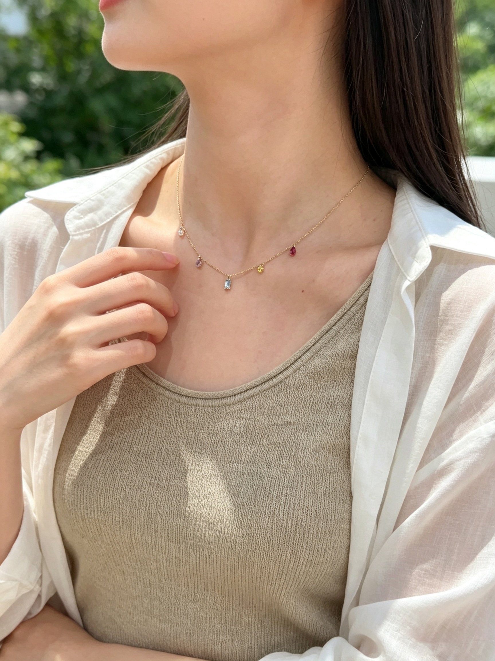 Gold Solid Chain Necklace