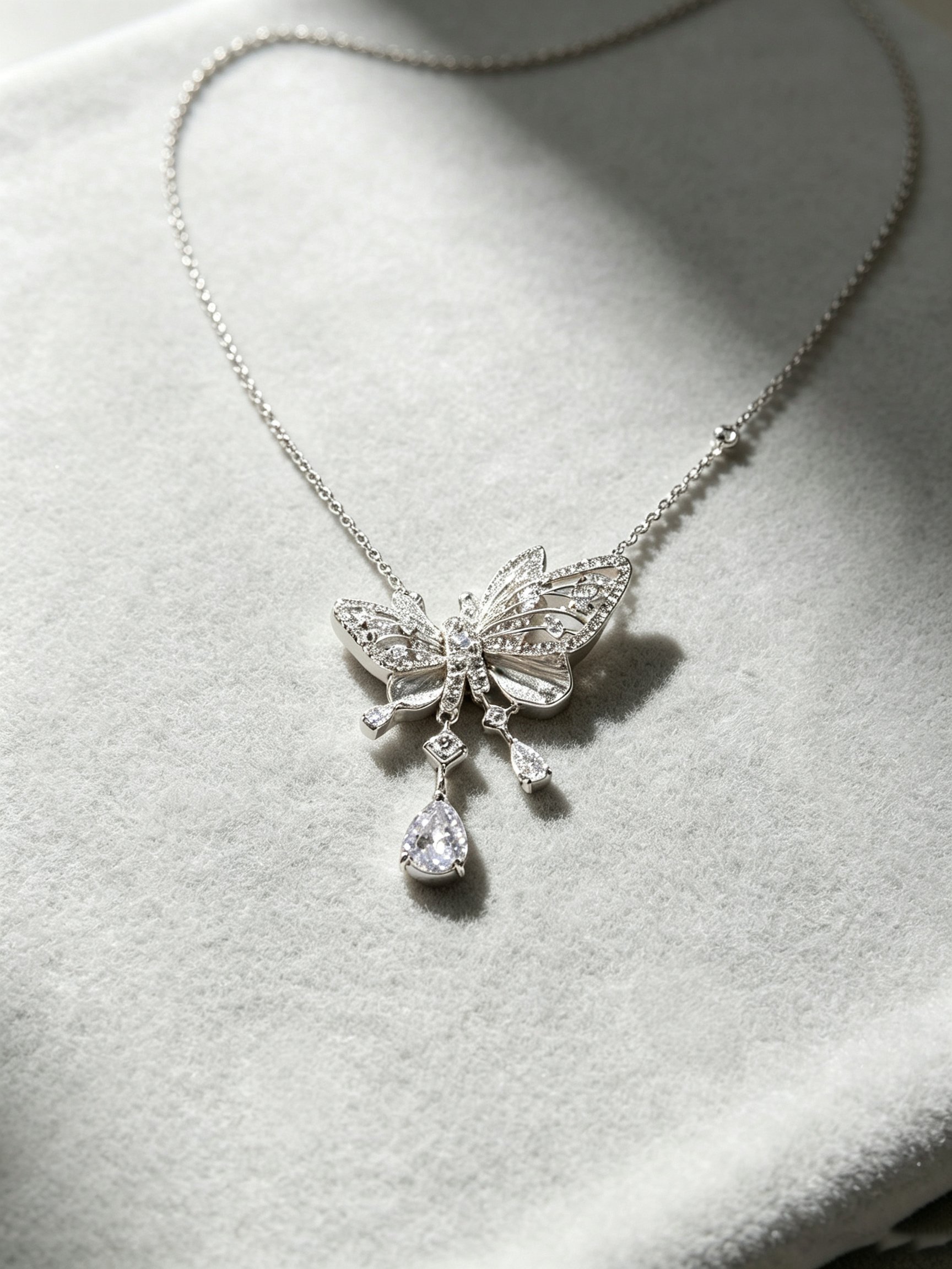 Silver Graphic Pendant Necklace