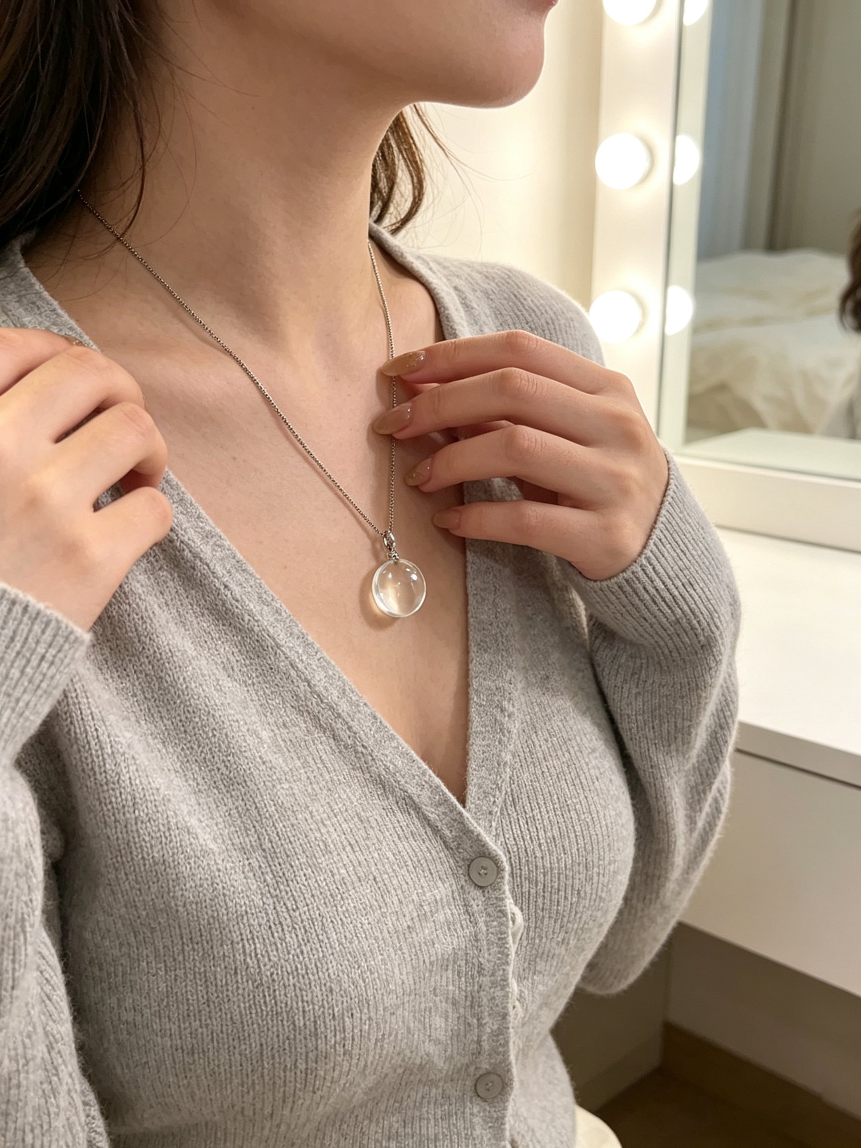 Silver Solid Chain Necklace
