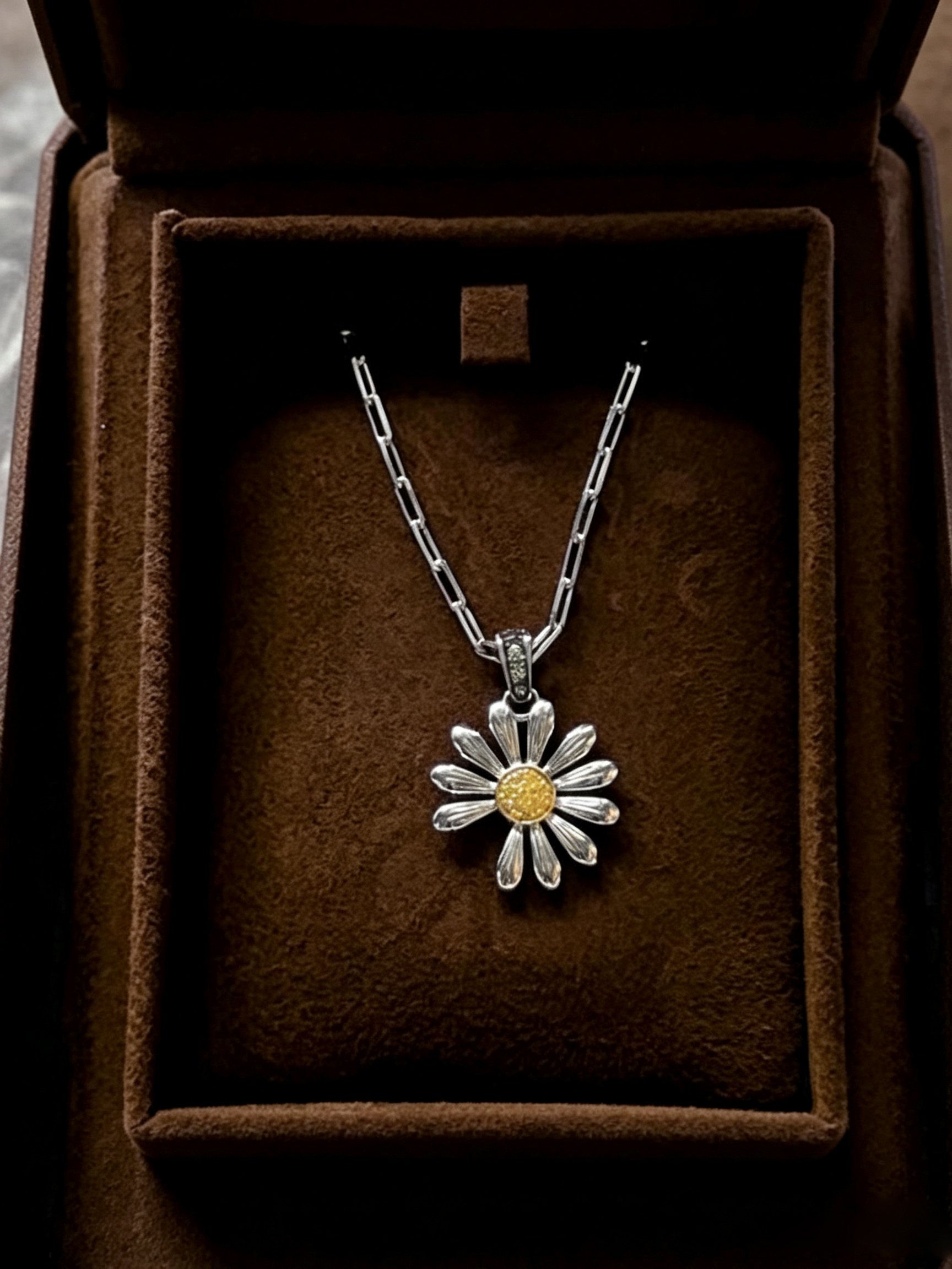 Silver Printed Chain Necklace