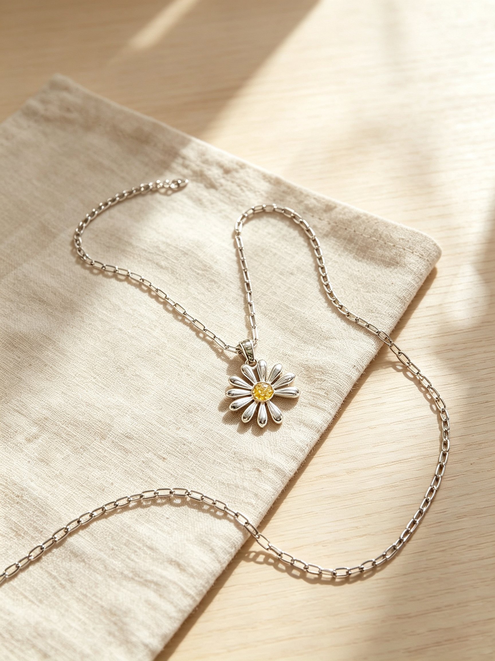 Silver Printed Chain Necklace