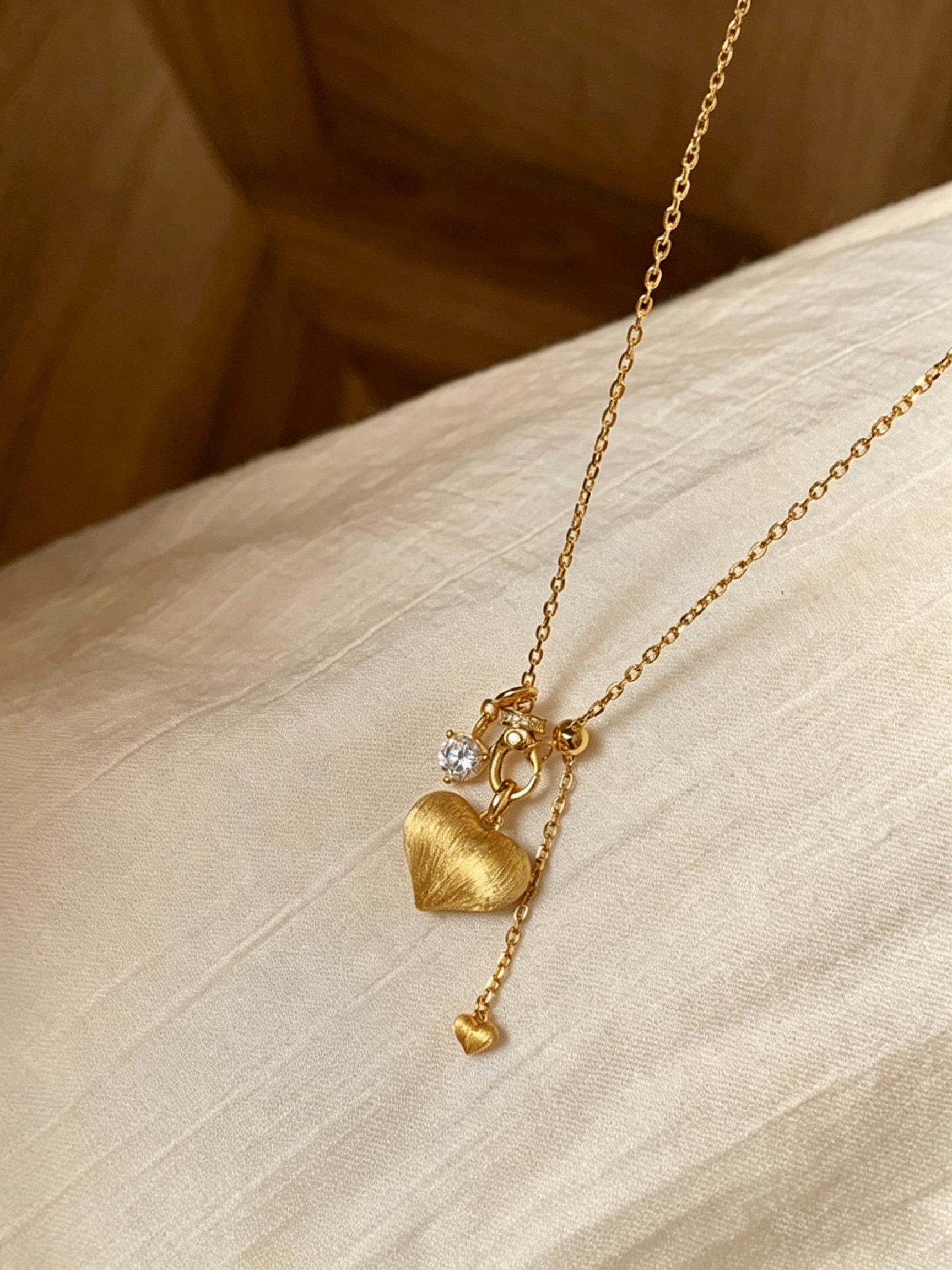 Gold Solid Pendant Necklace